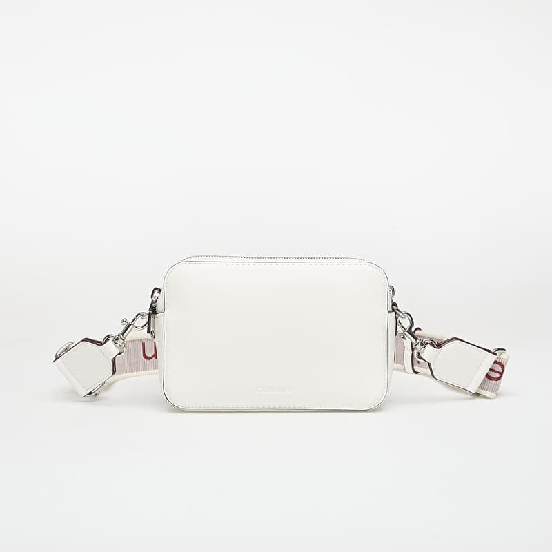 Calvin Klein Webbing Double Strap Camera Bag White Alyssum