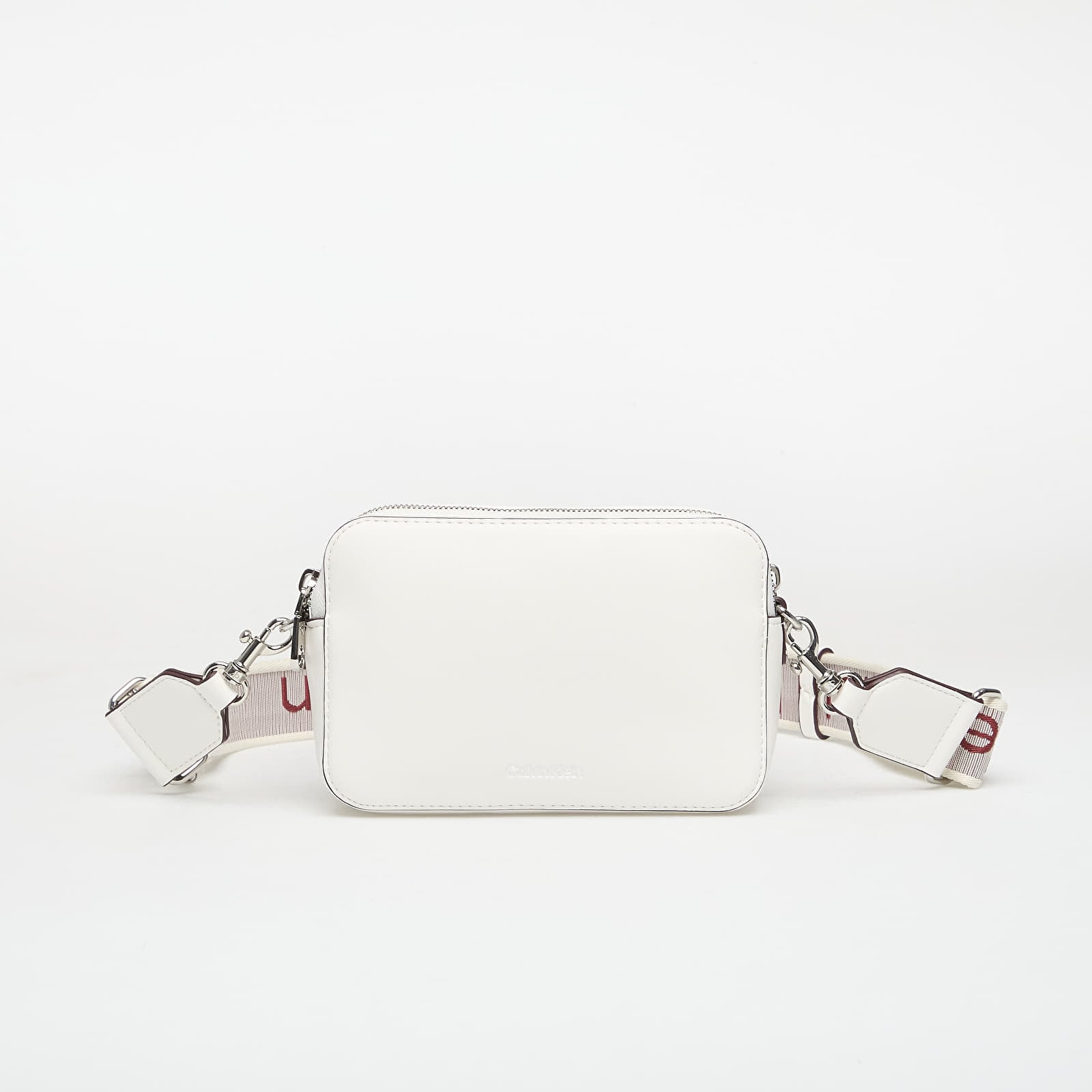 Torebki Calvin Klein Webbing Double Strap Camera Bag White Alyssum