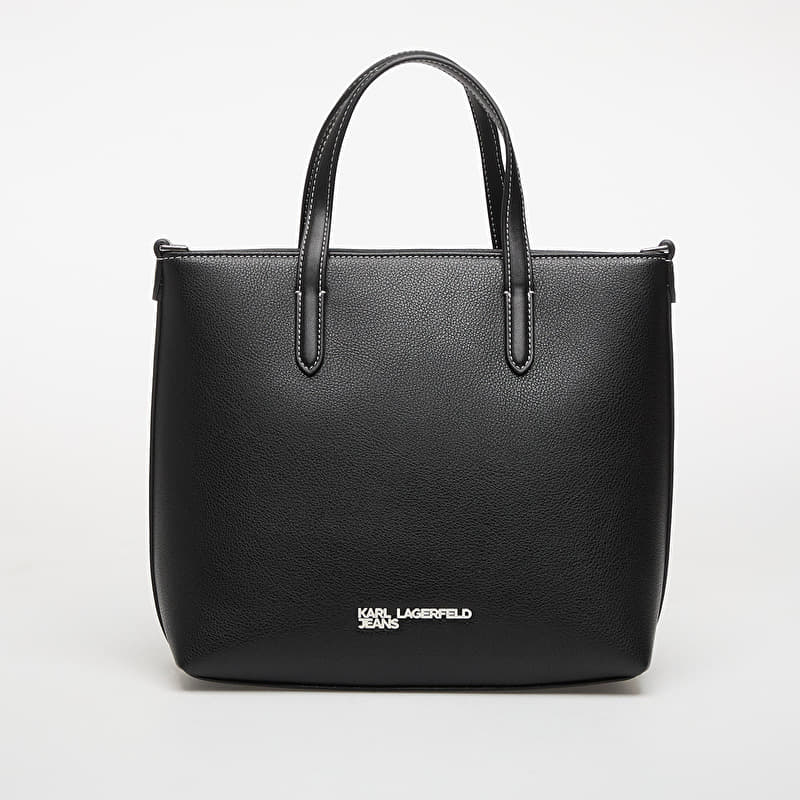 Karl Lagerfeld Jeans Metal Logo Mini Tote Black