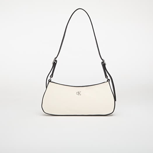 Calvin Klein Ck Canvas Small Shoulder Bag White Canvas