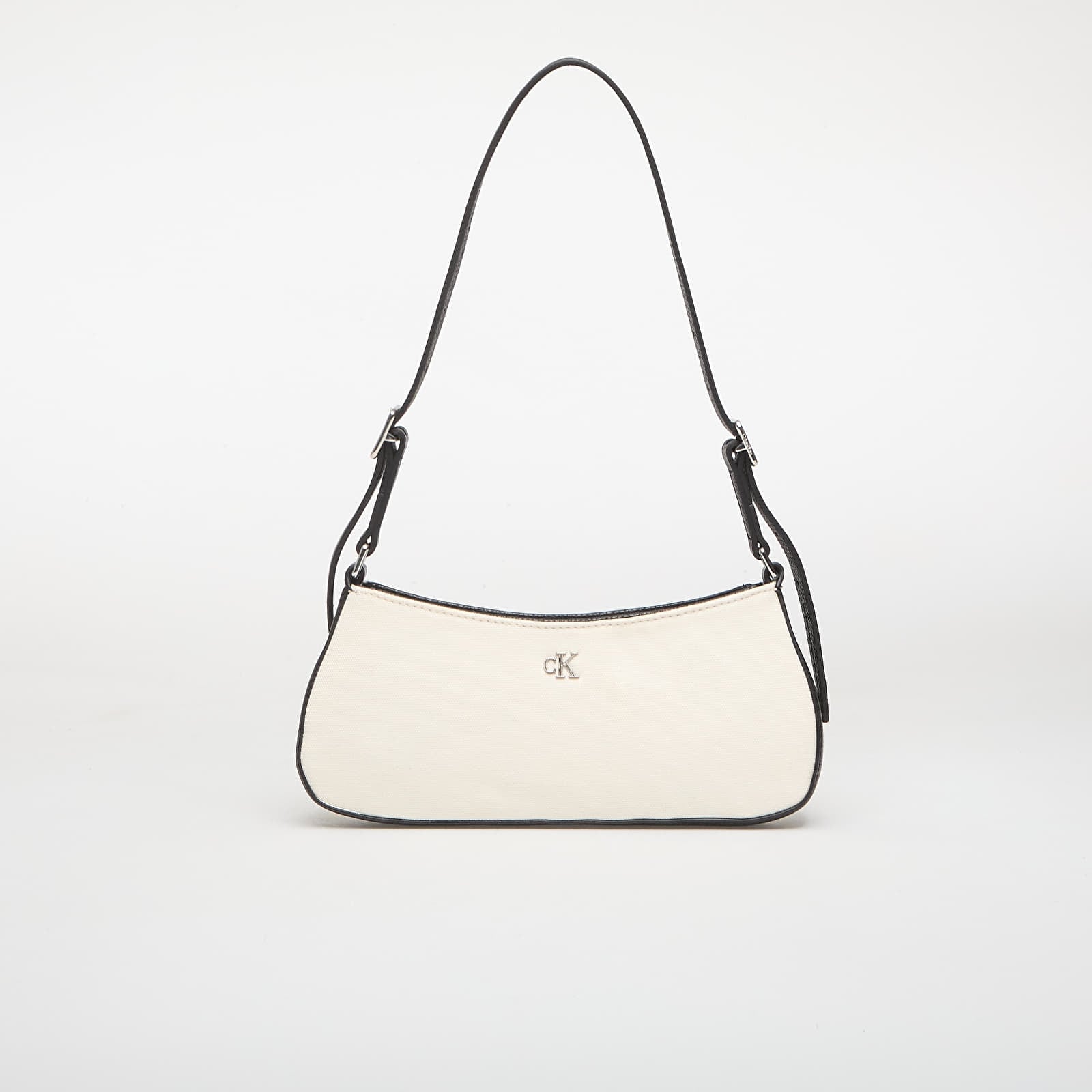 Borse Calvin Klein Ck Canvas Small Shoulder Bag White Canvas