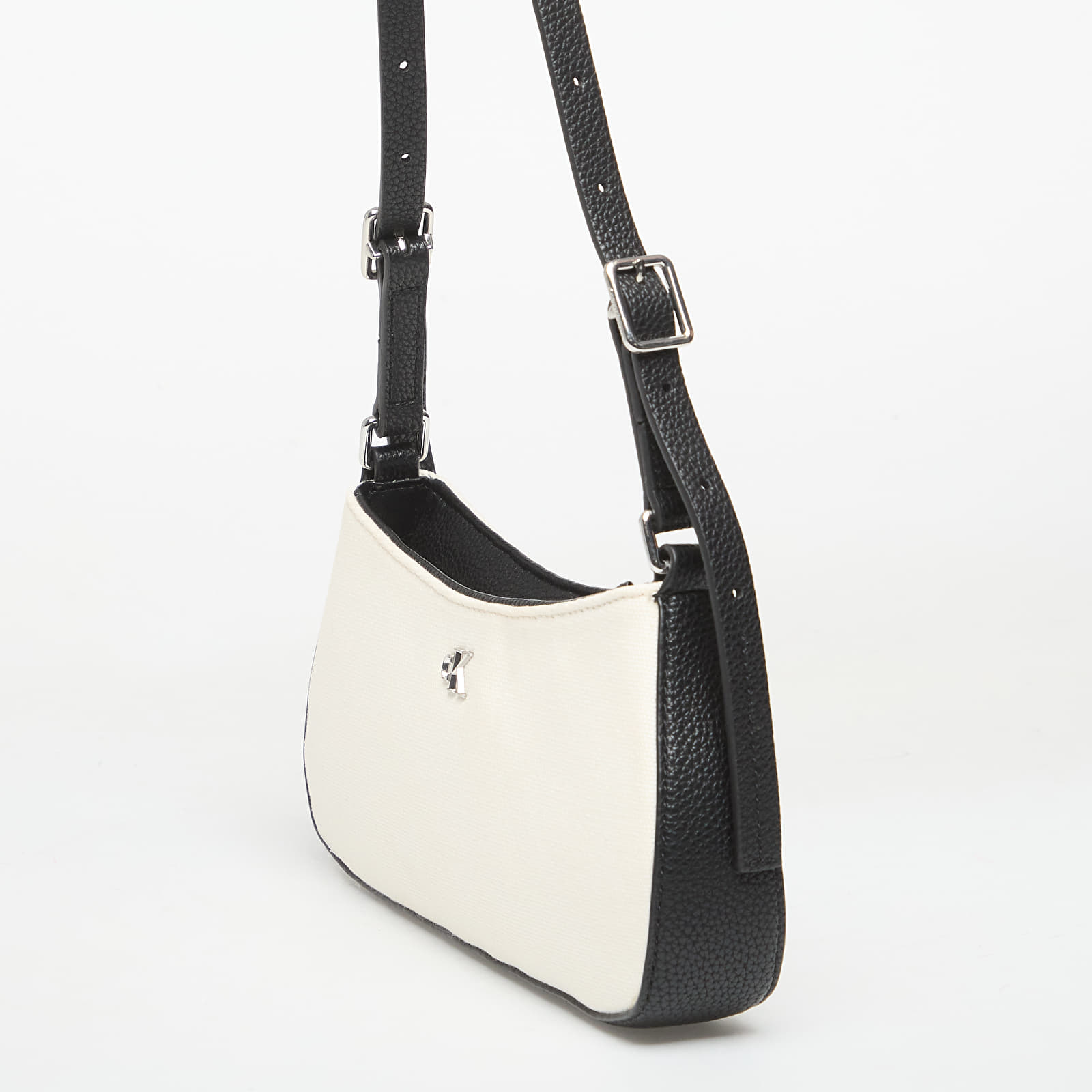 Borse Calvin Klein Ck Canvas Small Shoulder Bag White Canvas