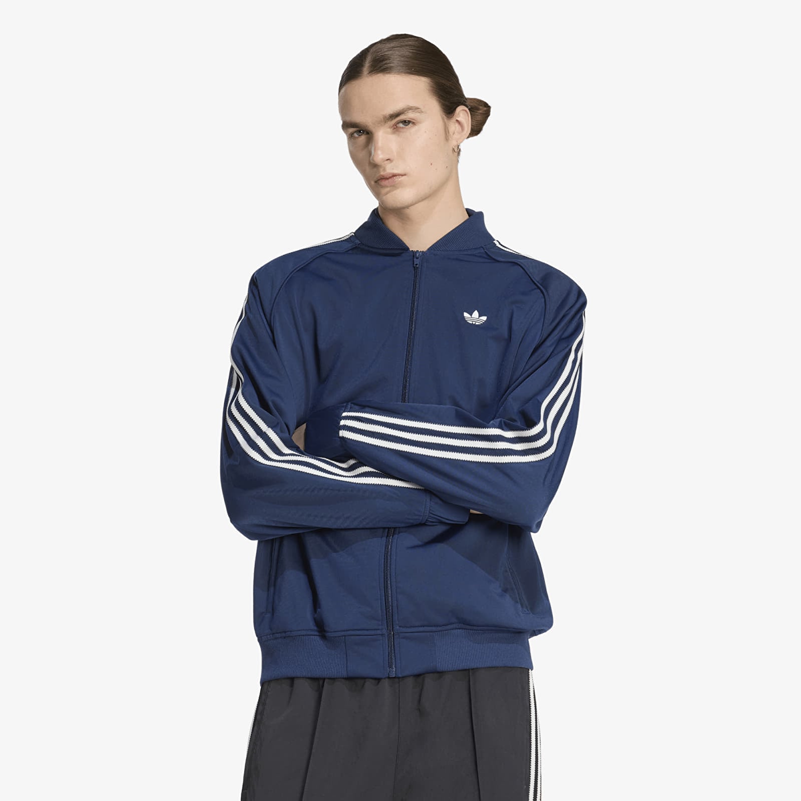 Pánske mikiny adidas Britcore Tt Night Indigo