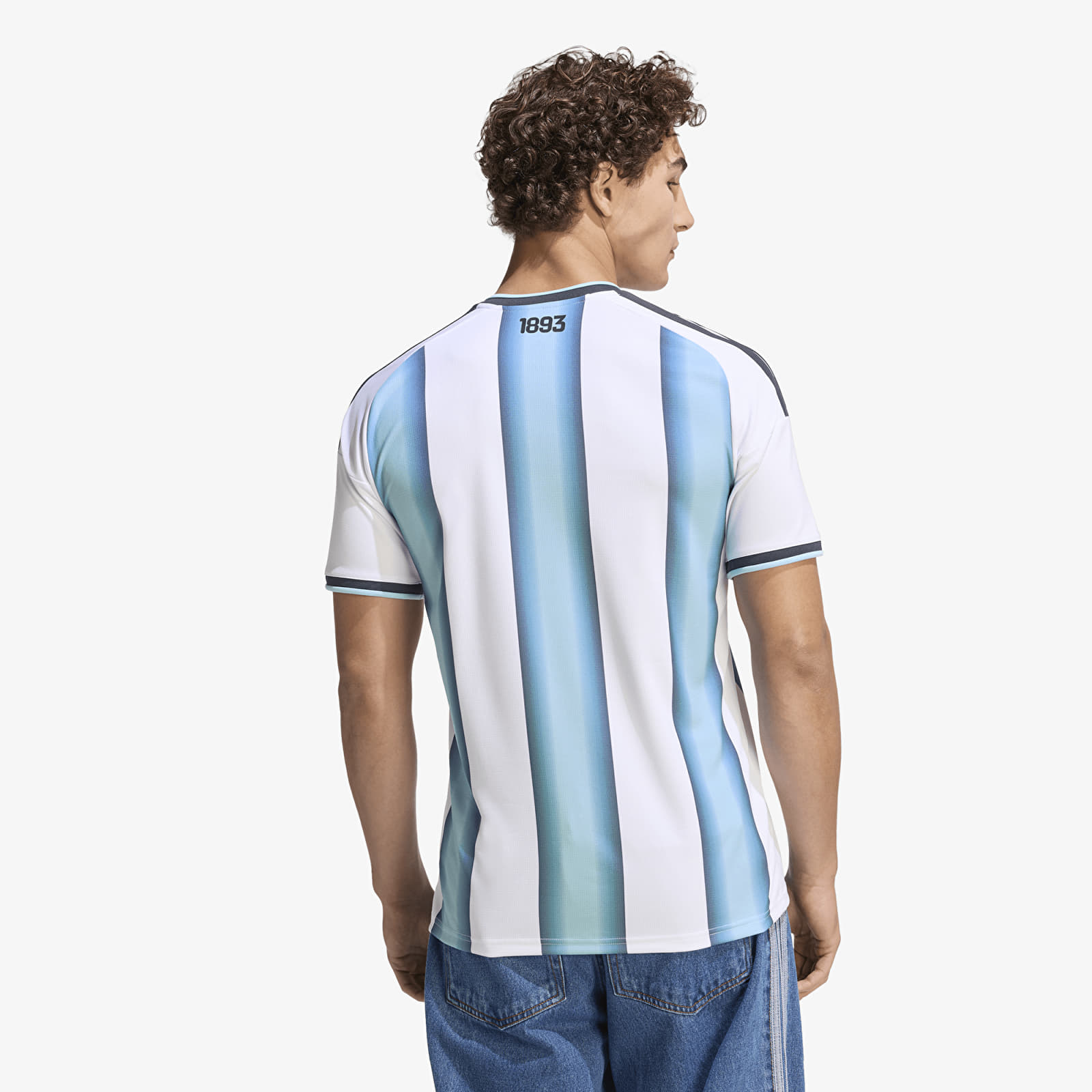 Tricouri pentru bărbați adidas Afa H Jersey D White/ Ice Blue/ Light Blue