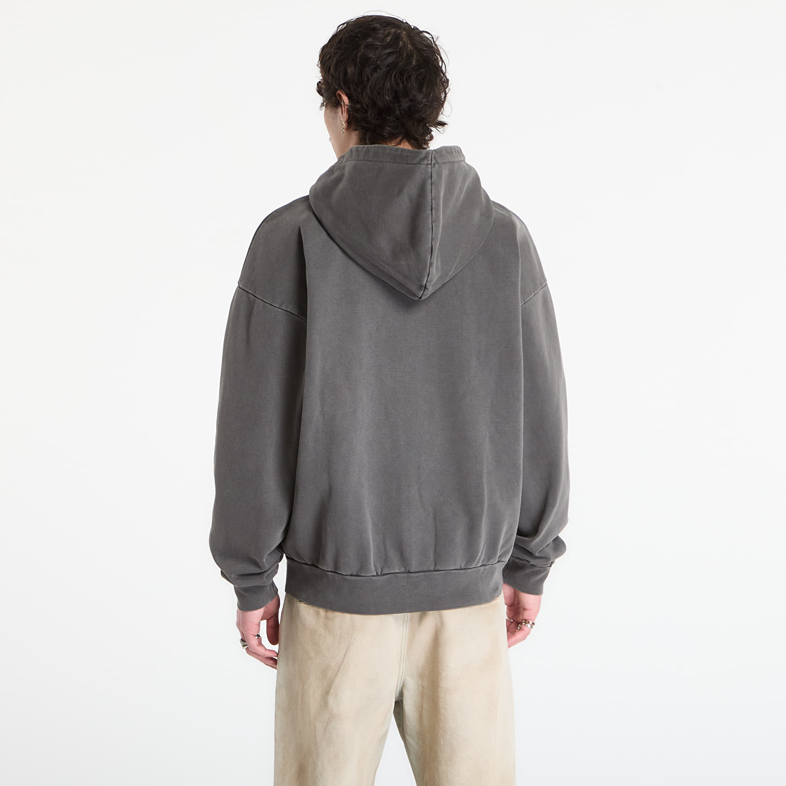 Sweats à capuche homme OBEY Lowercase Pigment Zip Hood Pigment Digital Black