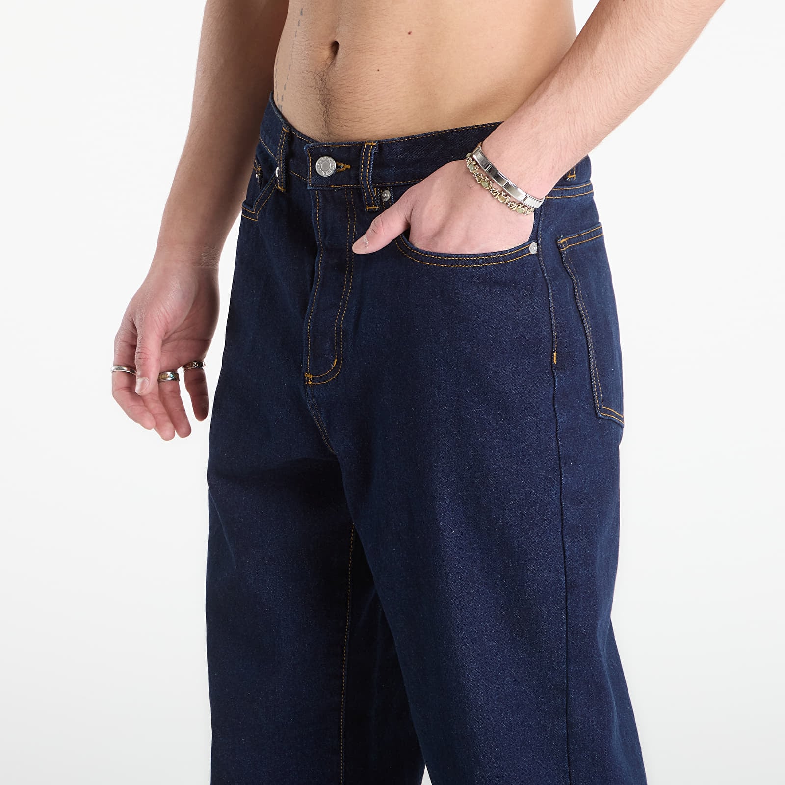 Men's jeans OBEY Classic Baggy Denim Rinse Indigo