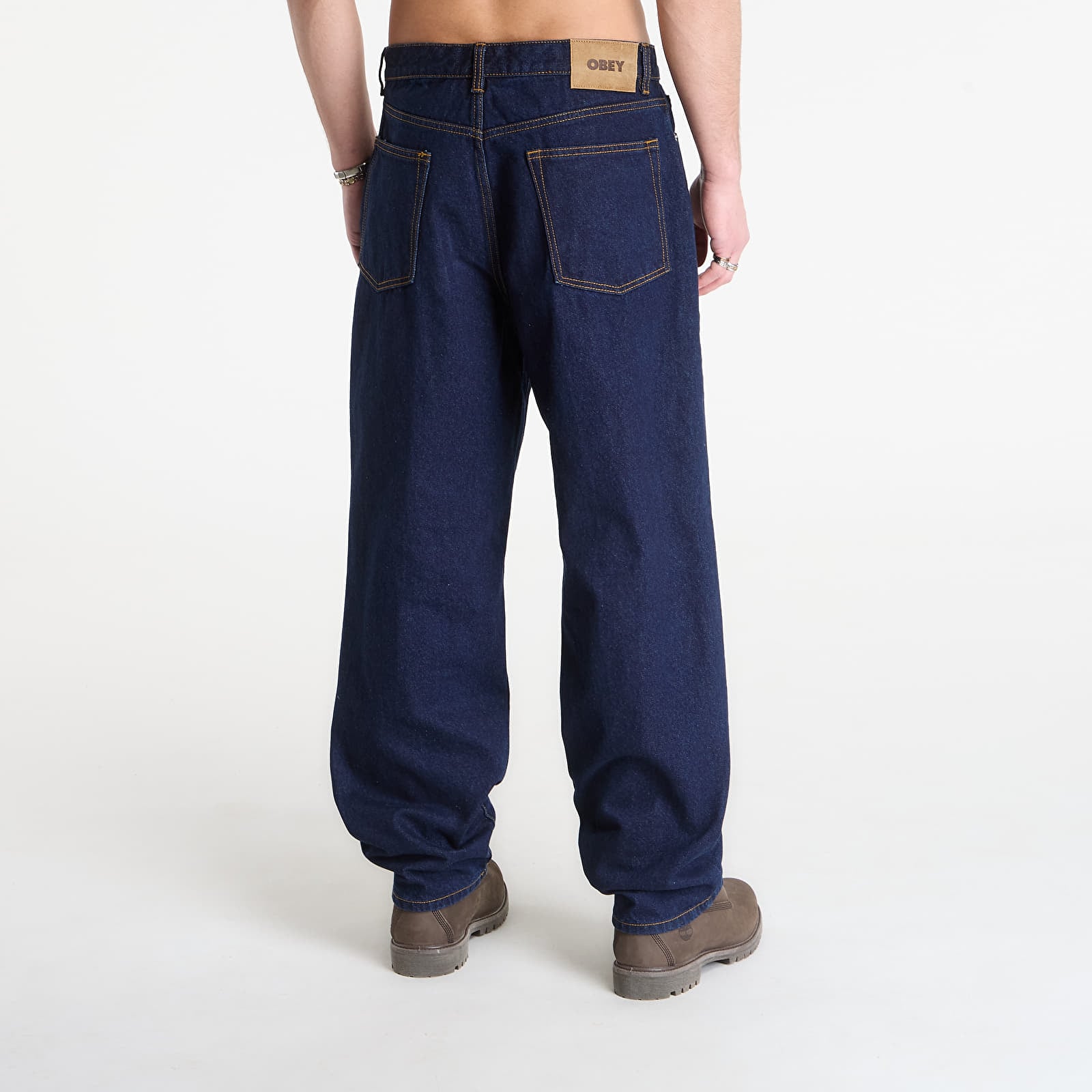 Men's jeans OBEY Classic Baggy Denim Rinse Indigo