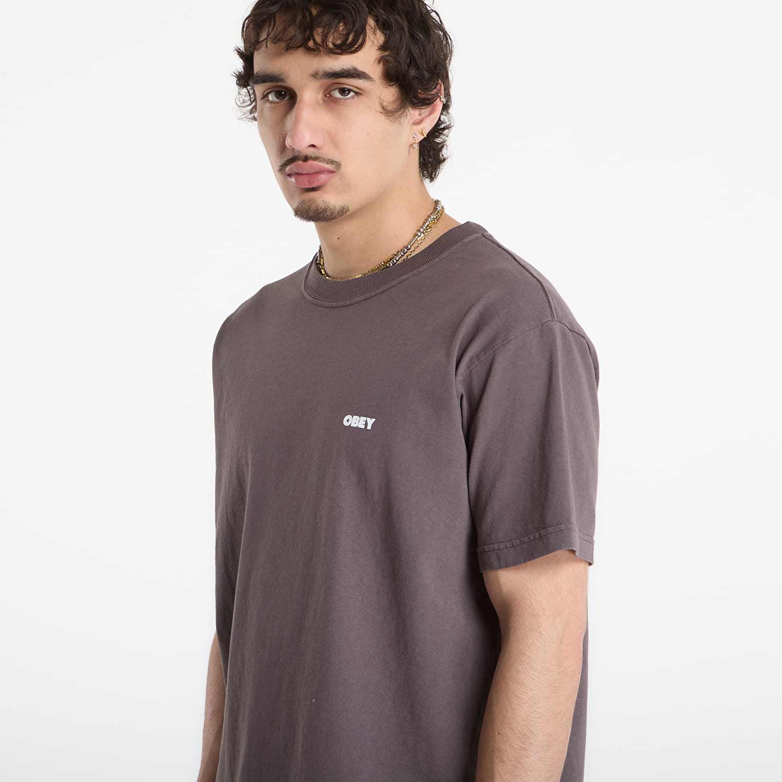 Ανδρικά μπλουζάκια OBEY Bold Icon Face Pigment Dusty Black