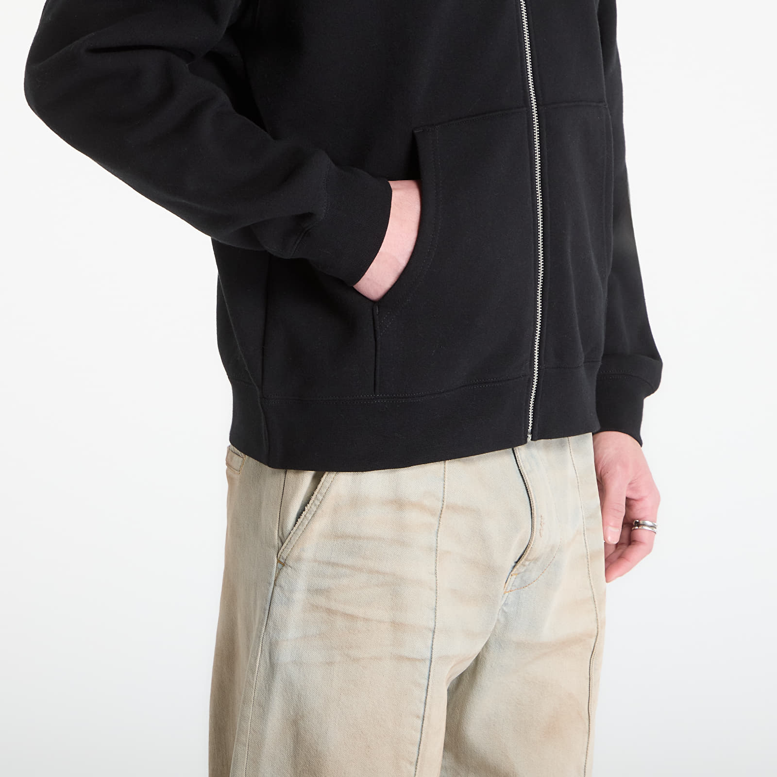 Ανδρικά φούτερ  OBEY Oval Zip Hood Black