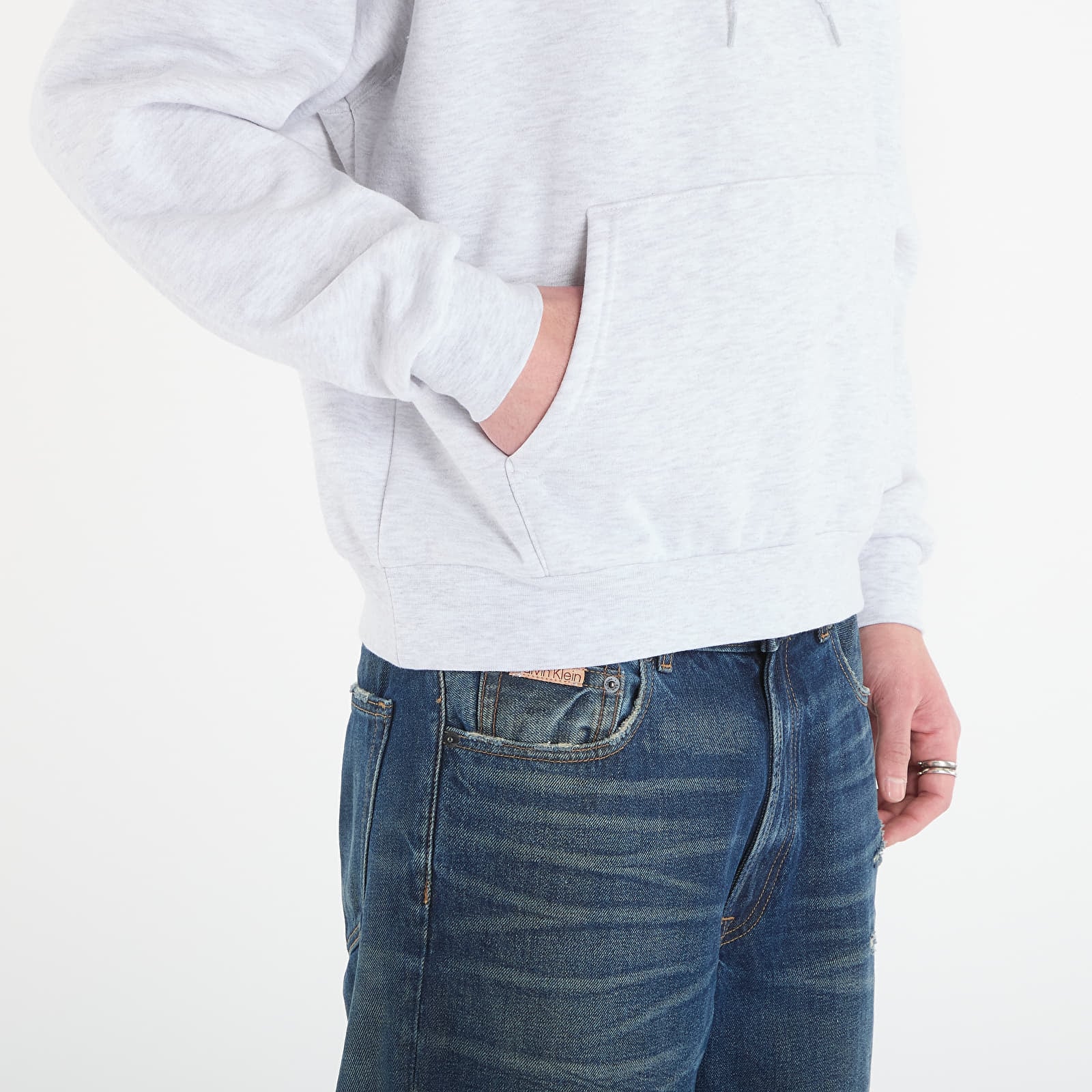 Pánske mikiny OBEY Oval Cities Hood Ash Grey