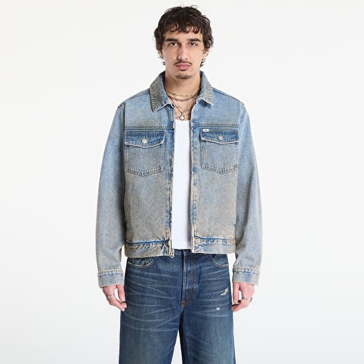 Veste OBEY Base Trucker Jacket Heavy Vintage Light Indigo