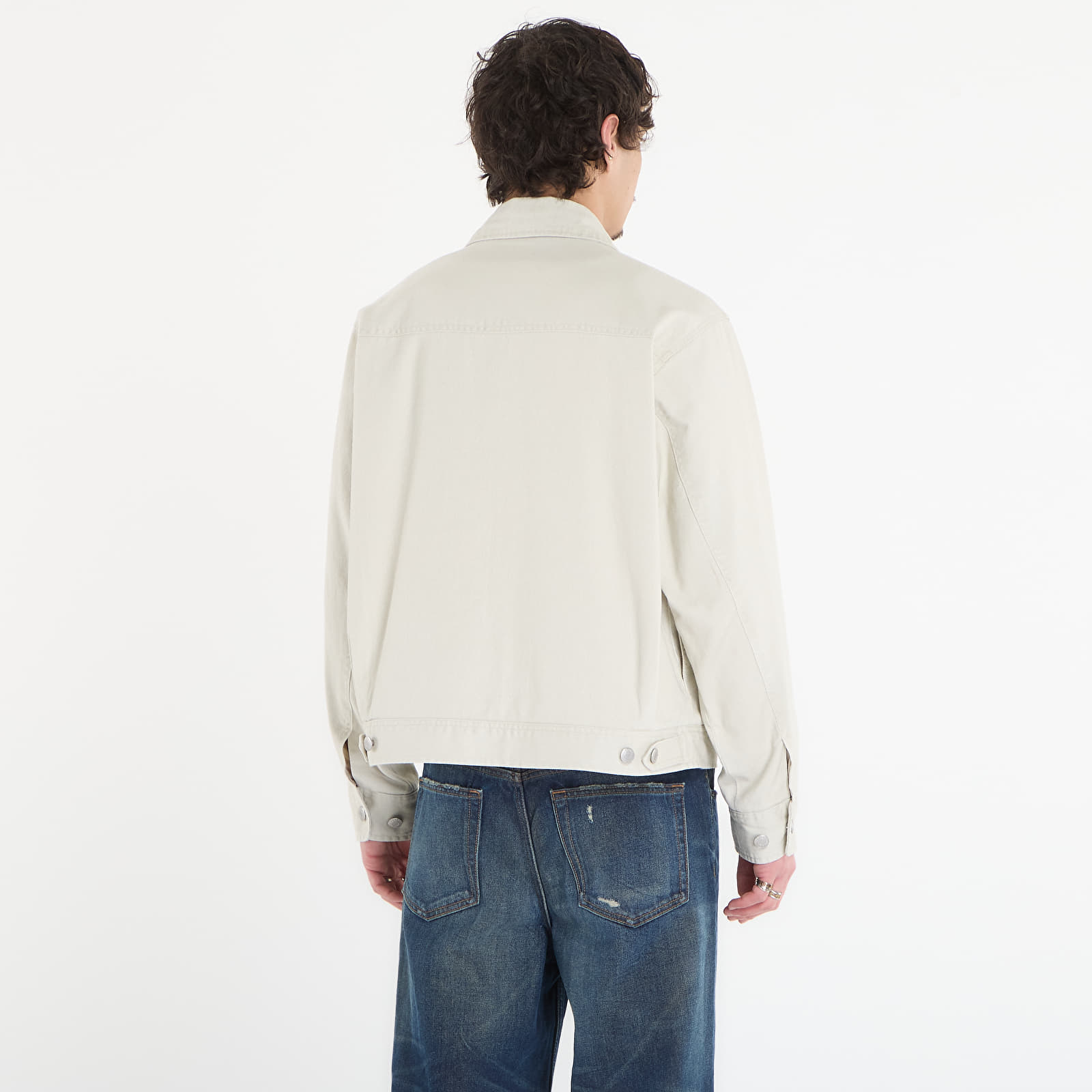 Herrenjacken OBEY Walter Work Jacket Silver Birch Faded Wash