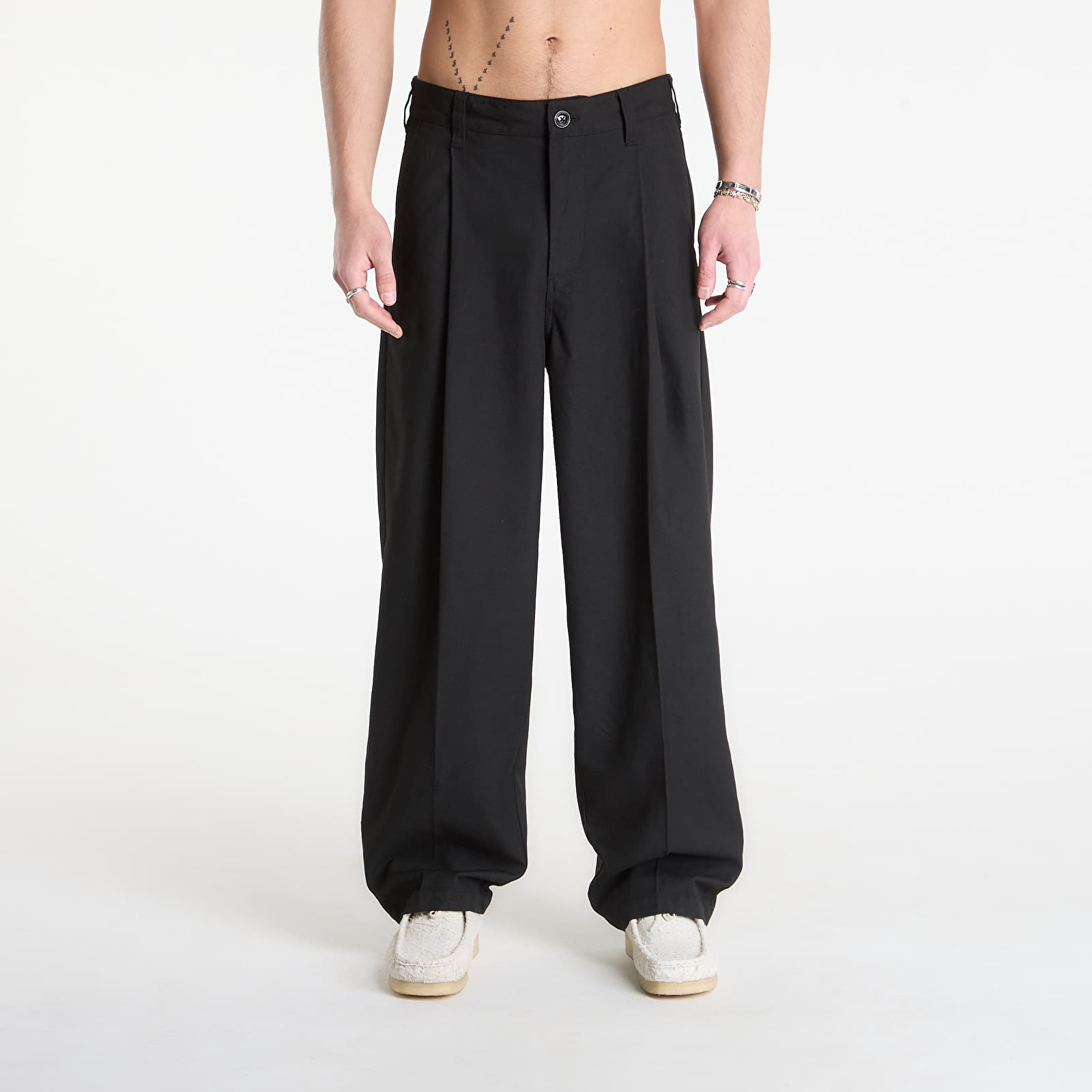 Pánske nohavice OBEY Dean Pleated Pant Black