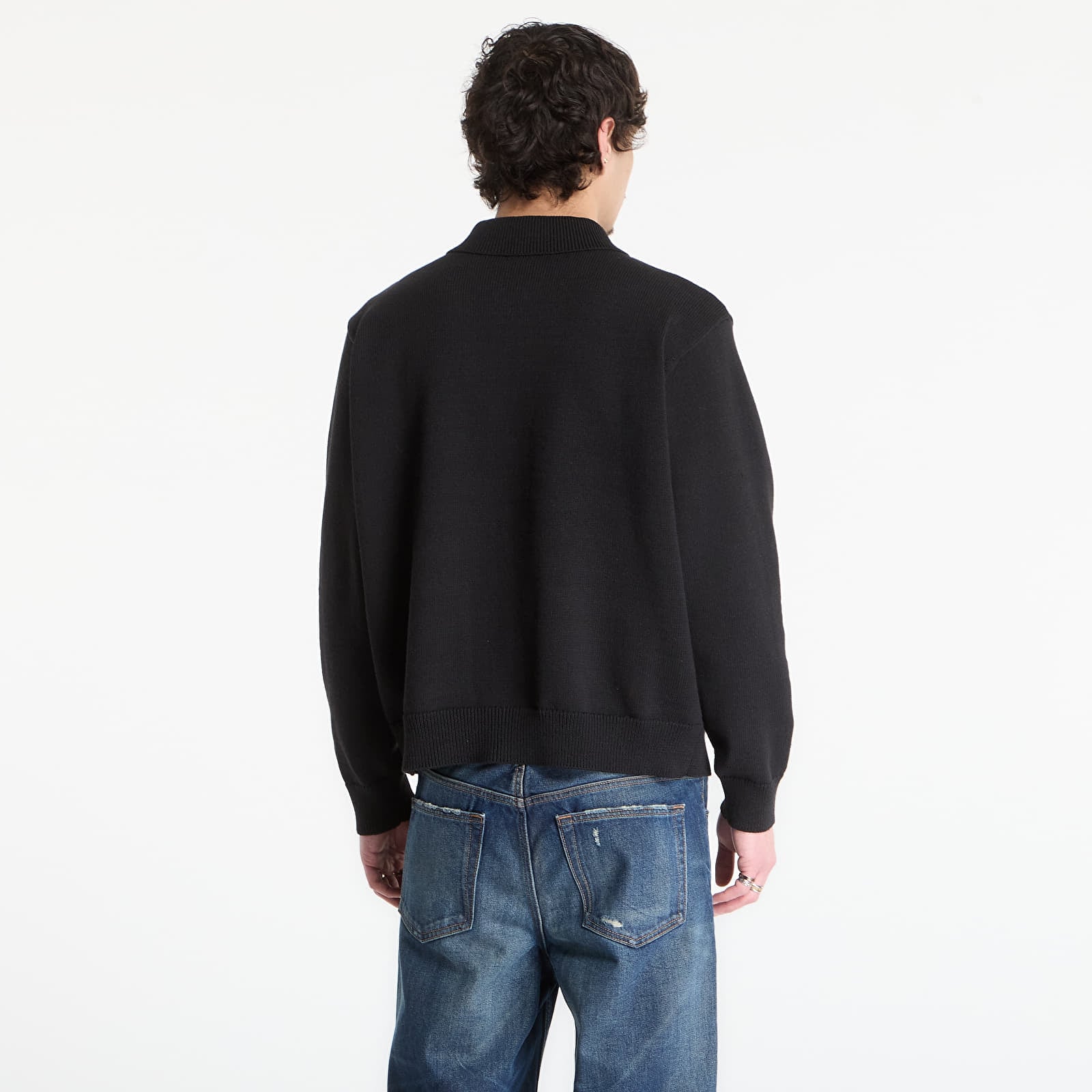 Muške majice OBEY Matt Zip Up Sweater Black Multi