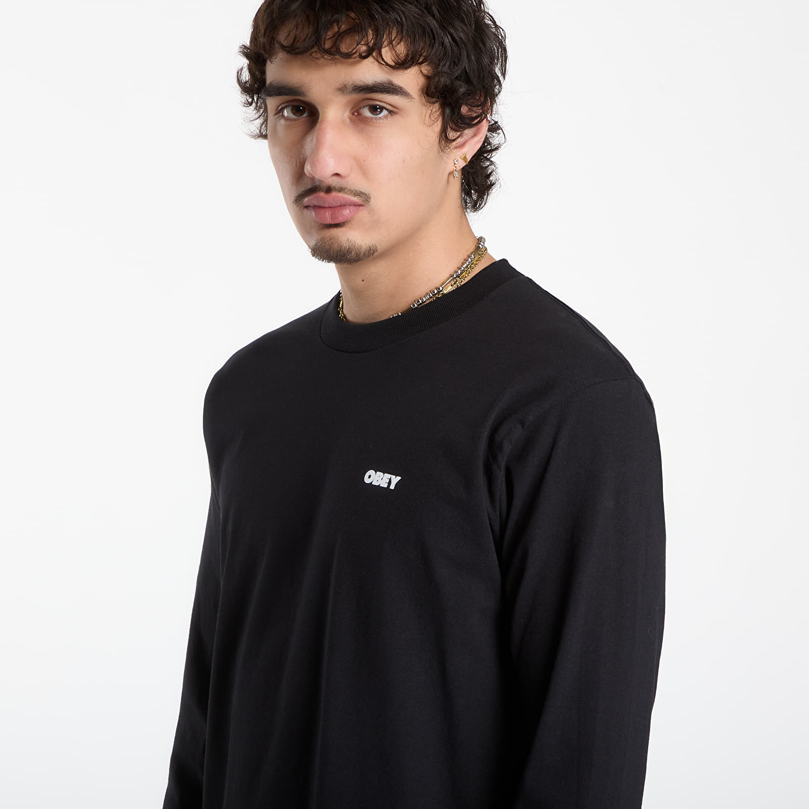 T-skjorter for menn OBEY The Medium Is The Message Black