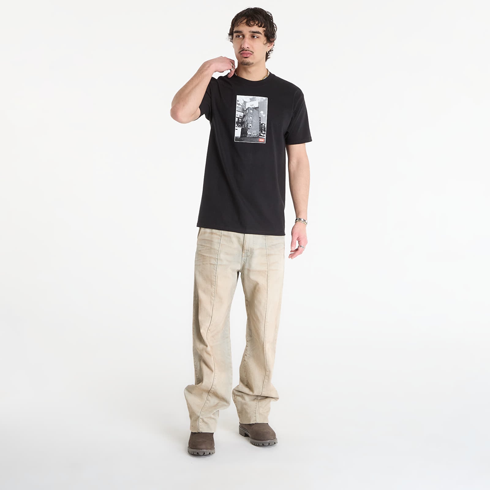 Ανδρικά μπλουζάκια OBEY Boston Billboard Black