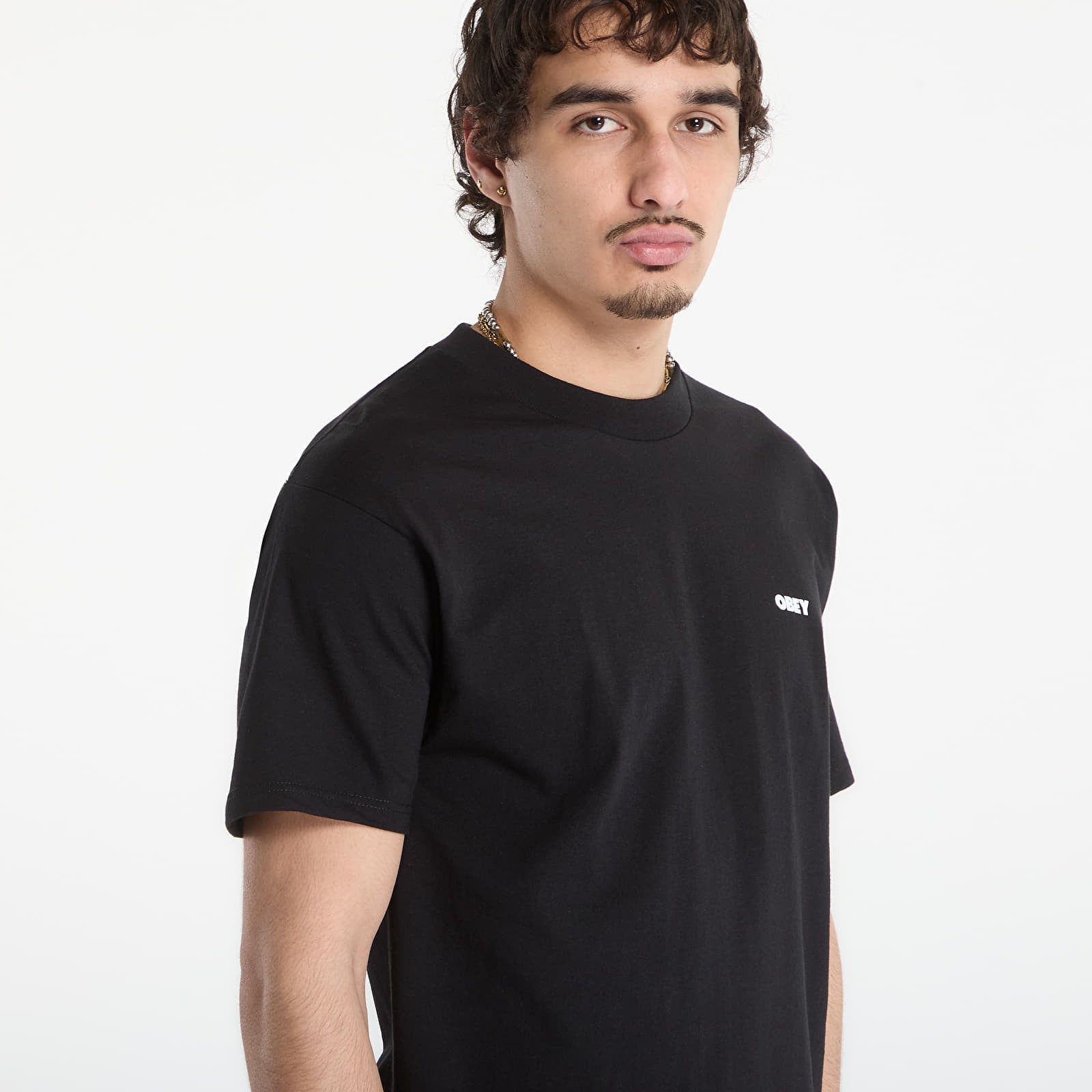 T-skjorter for menn OBEY The Medium Is The Message Black