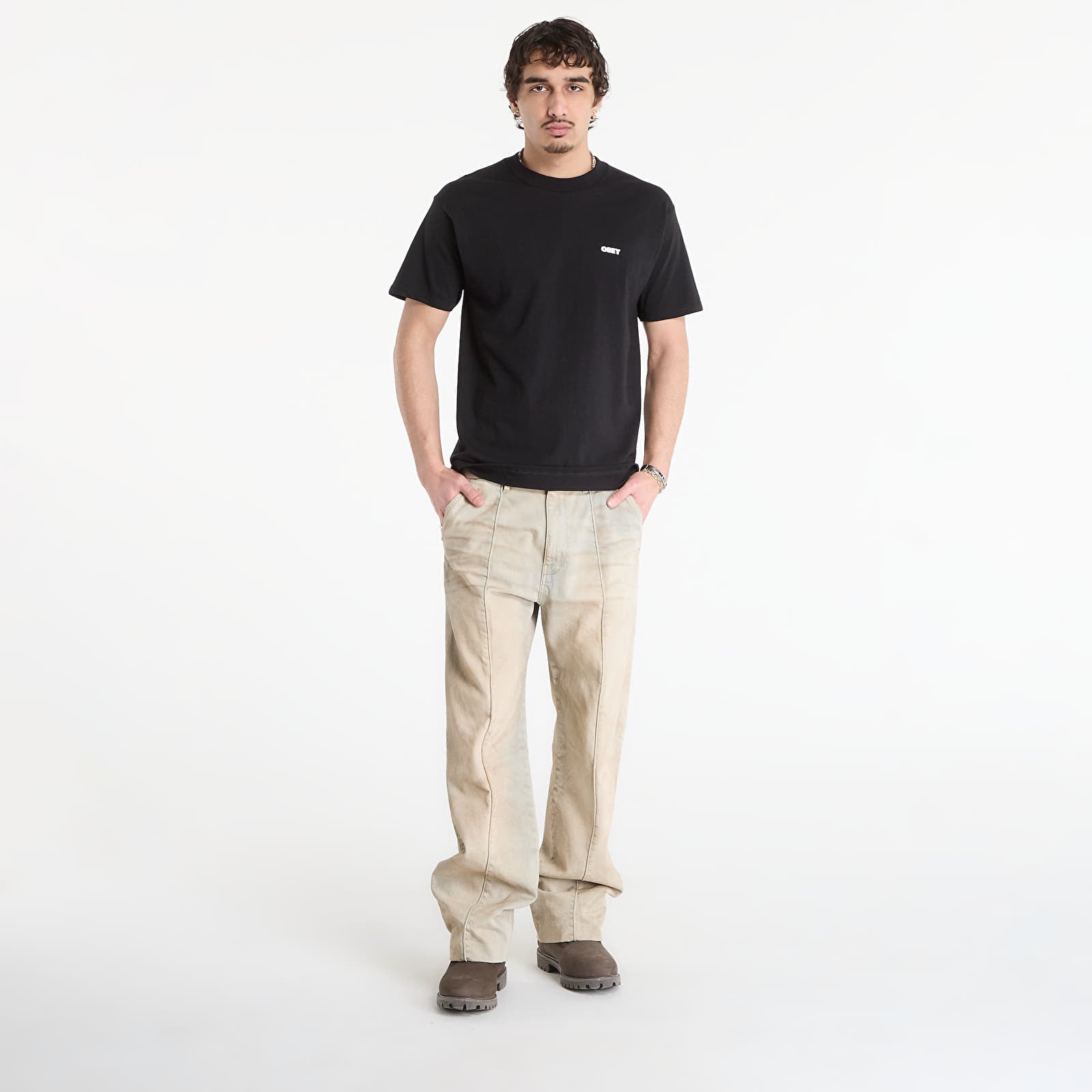 T-skjorter for menn OBEY The Medium Is The Message Black