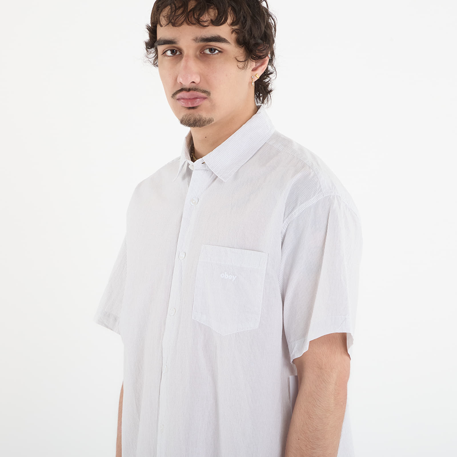 Ανδρικά πουκάμισα OBEY Bigwig Jamie Woven White Multi