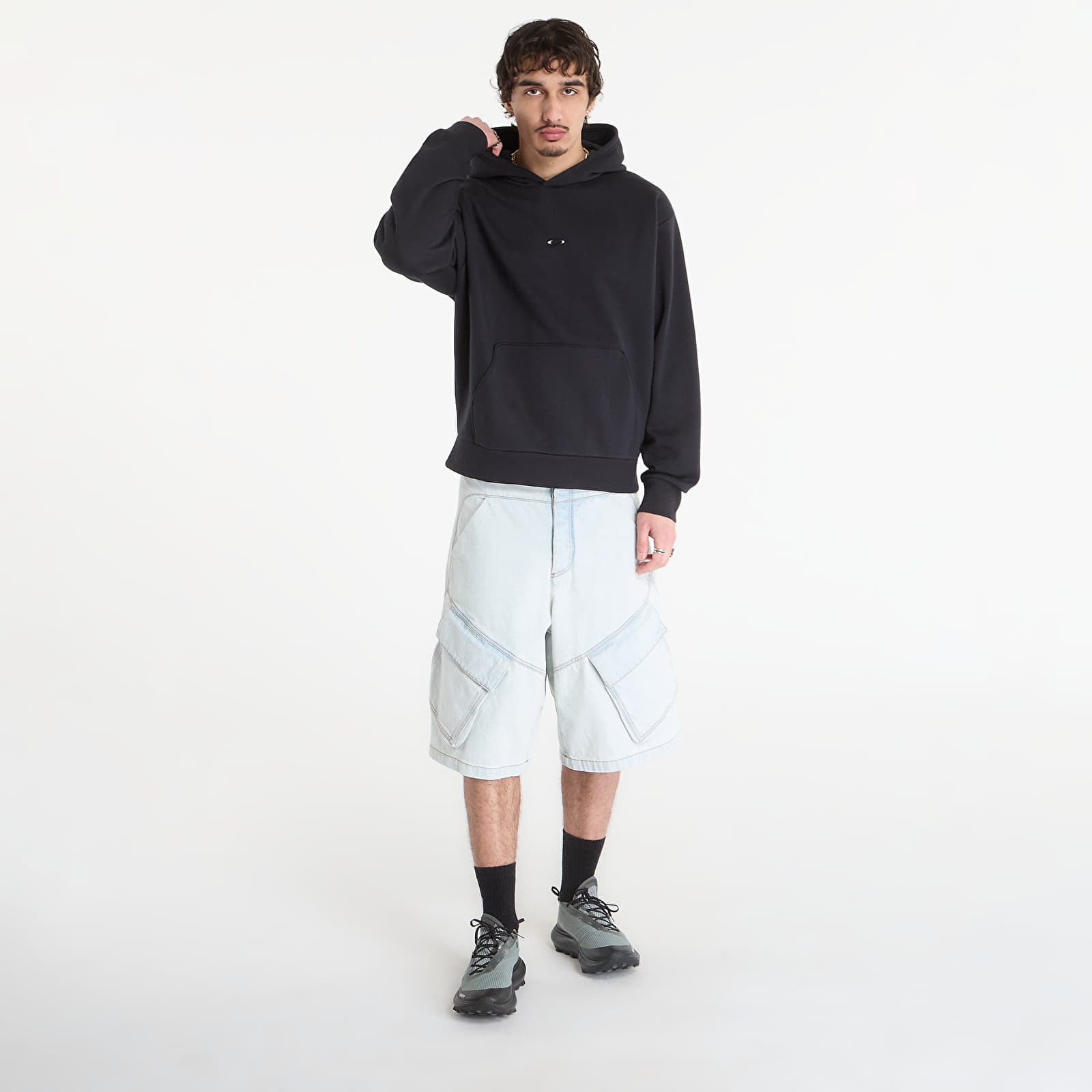 Herren-Sweatshirts Oakley Metal Rise Hoodie Blackout