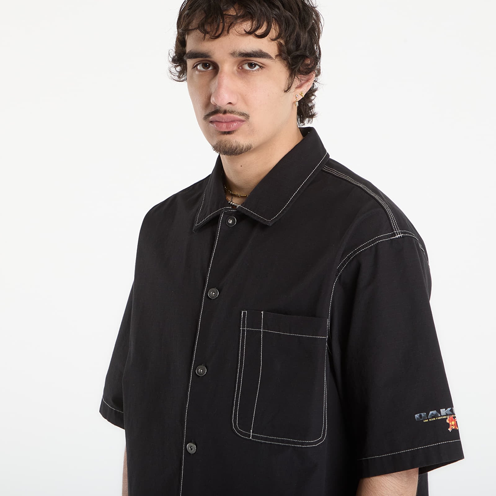 Pánské košile Oakley Heritage Over Shirt Pitch Black