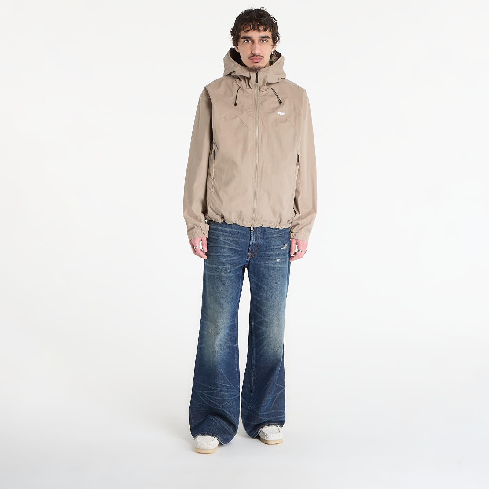 Herren-Windjacken OBEY Sota Shell Jacket Mermaid