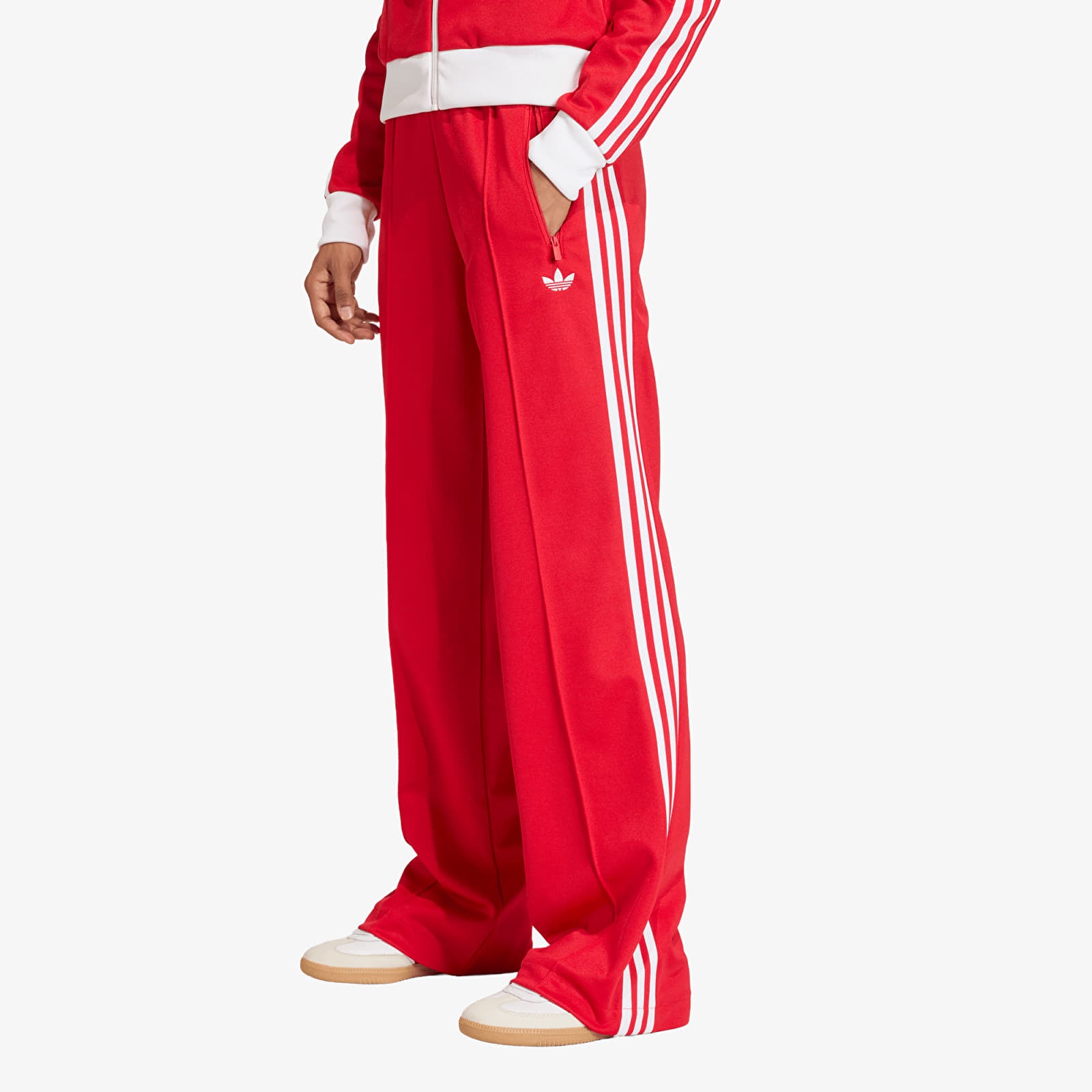 Joggebukser for kvinner adidas Classic Track Pants Better Scarlet/ White