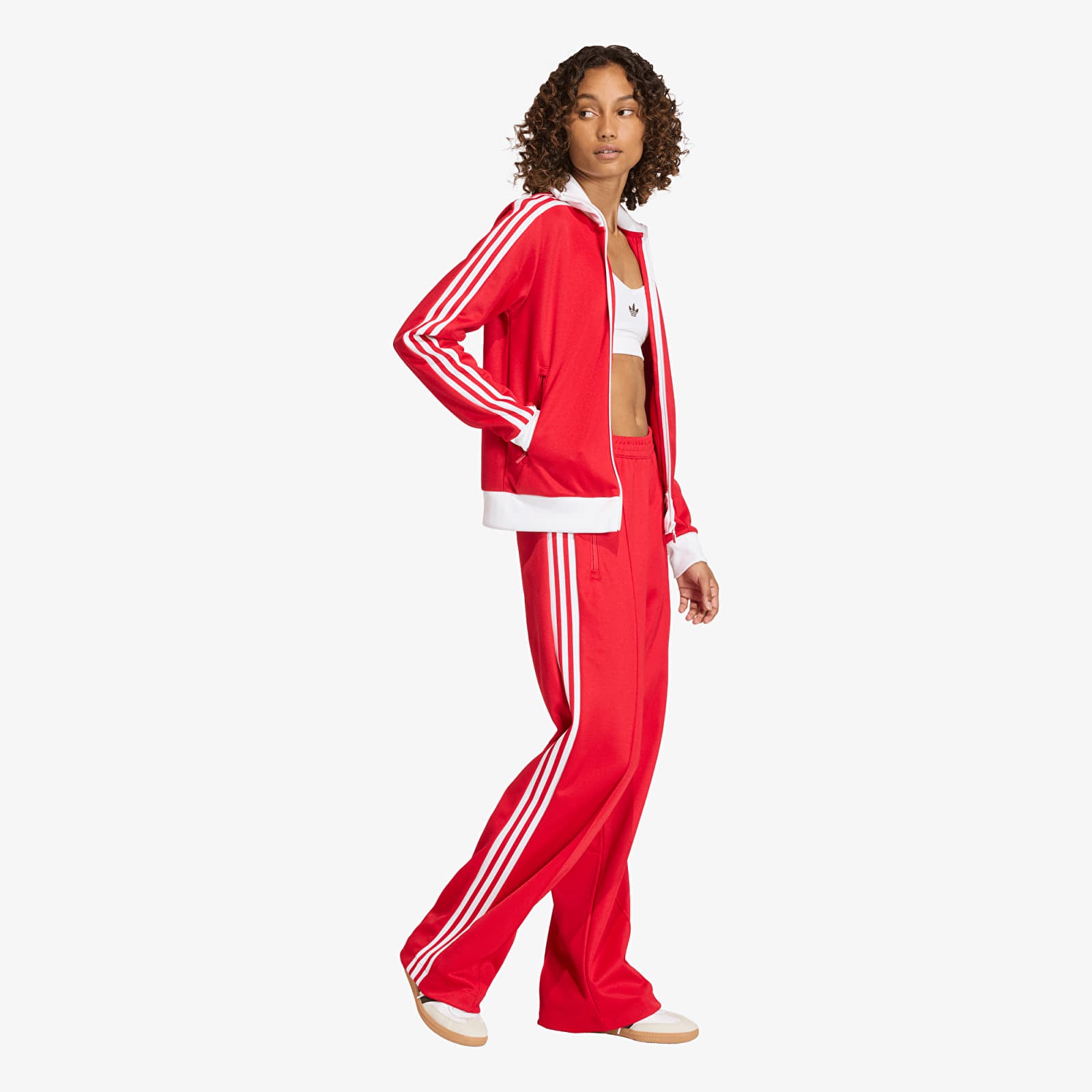 Joggebukser for kvinner adidas Classic Track Pants Better Scarlet/ White