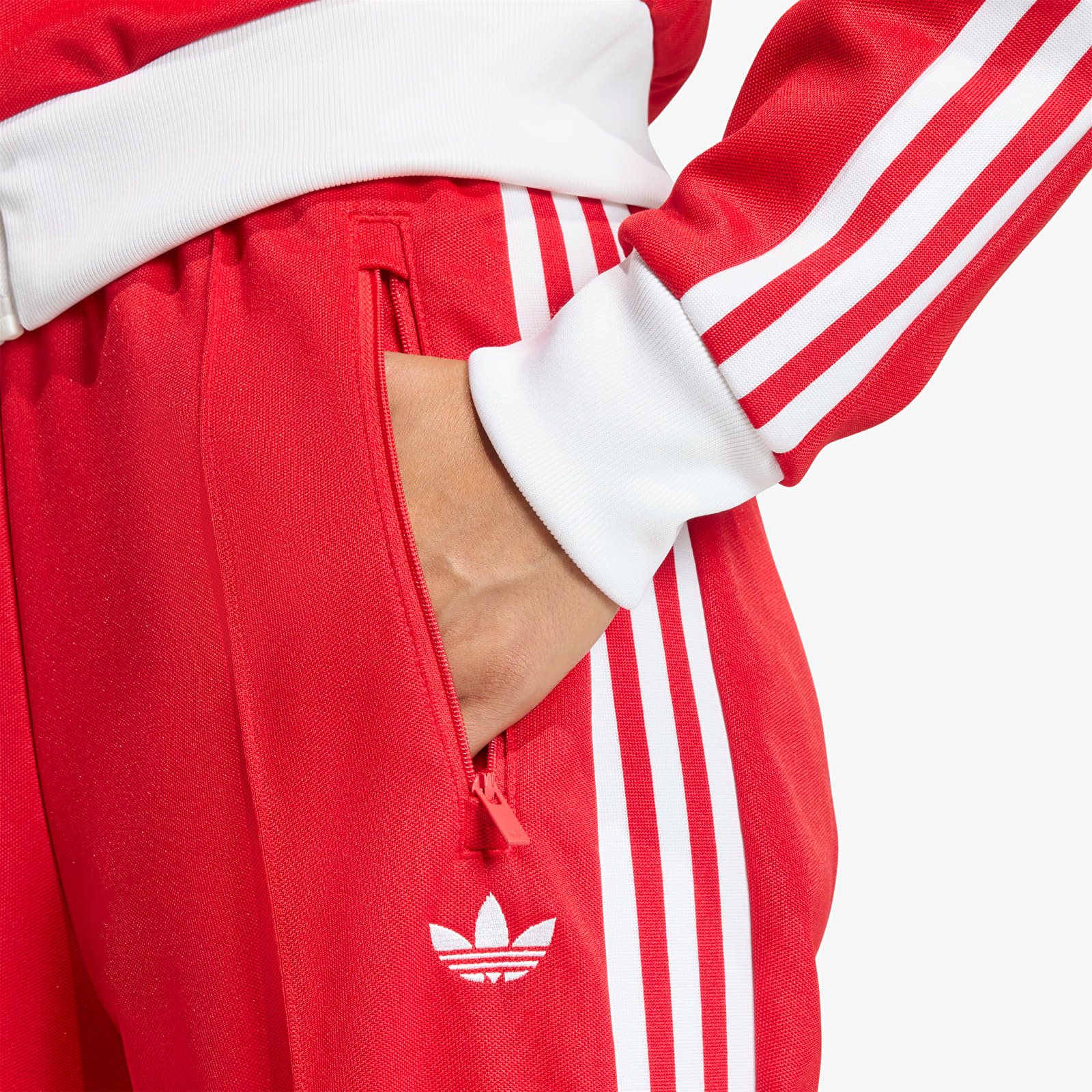 Joggebukser for kvinner adidas Classic Track Pants Better Scarlet/ White