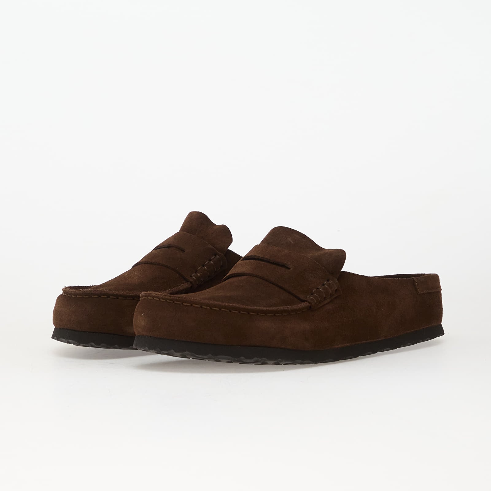 Férfi cipők Birkenstock Naples Wrapped Suede Leather Unisex Carafe