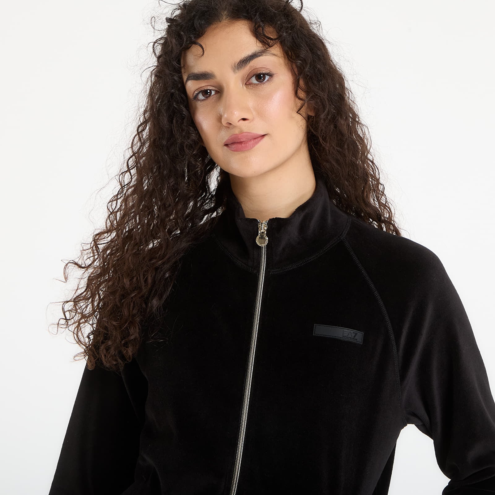 Hanorace EA7 Emporio Armani Train Athletic Velour W T-Top Black