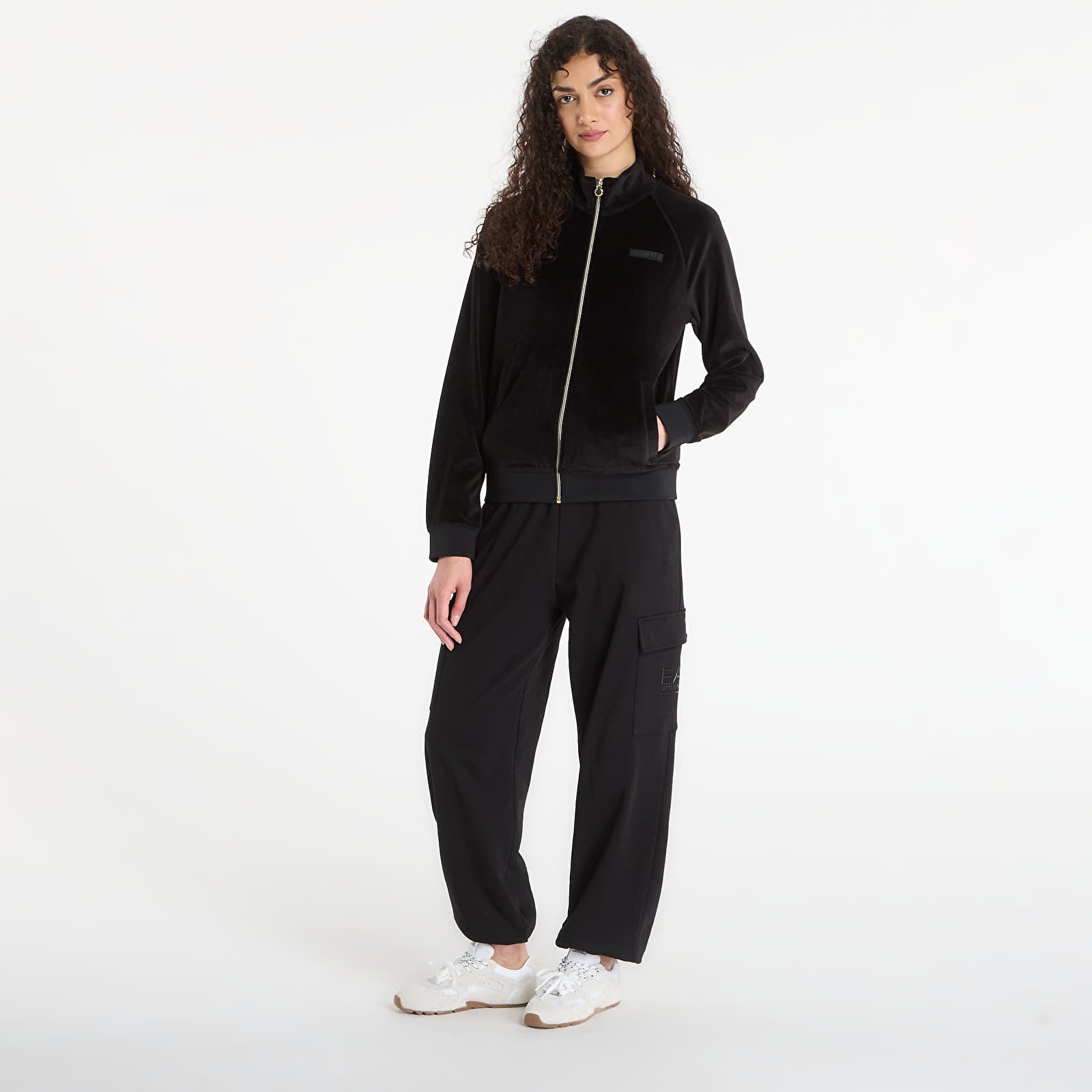 Hanorace EA7 Emporio Armani Train Athletic Velour W T-Top Black