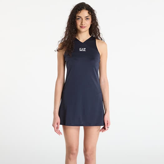 Kjole EA7 Emporio Armani Dress Navy Blue