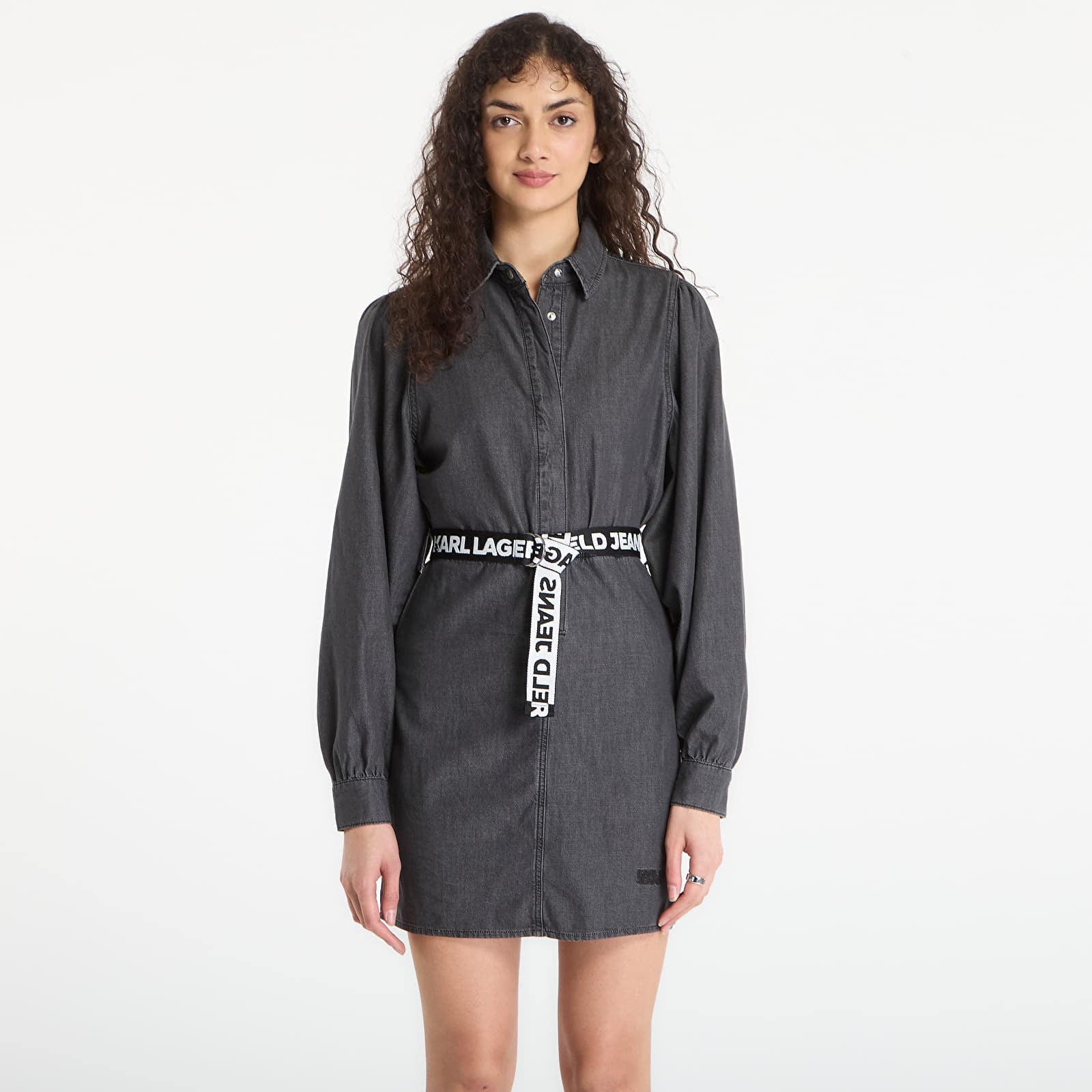 Klänningar Karl Lagerfeld Jeans Denim Fitted Dress Washed Black