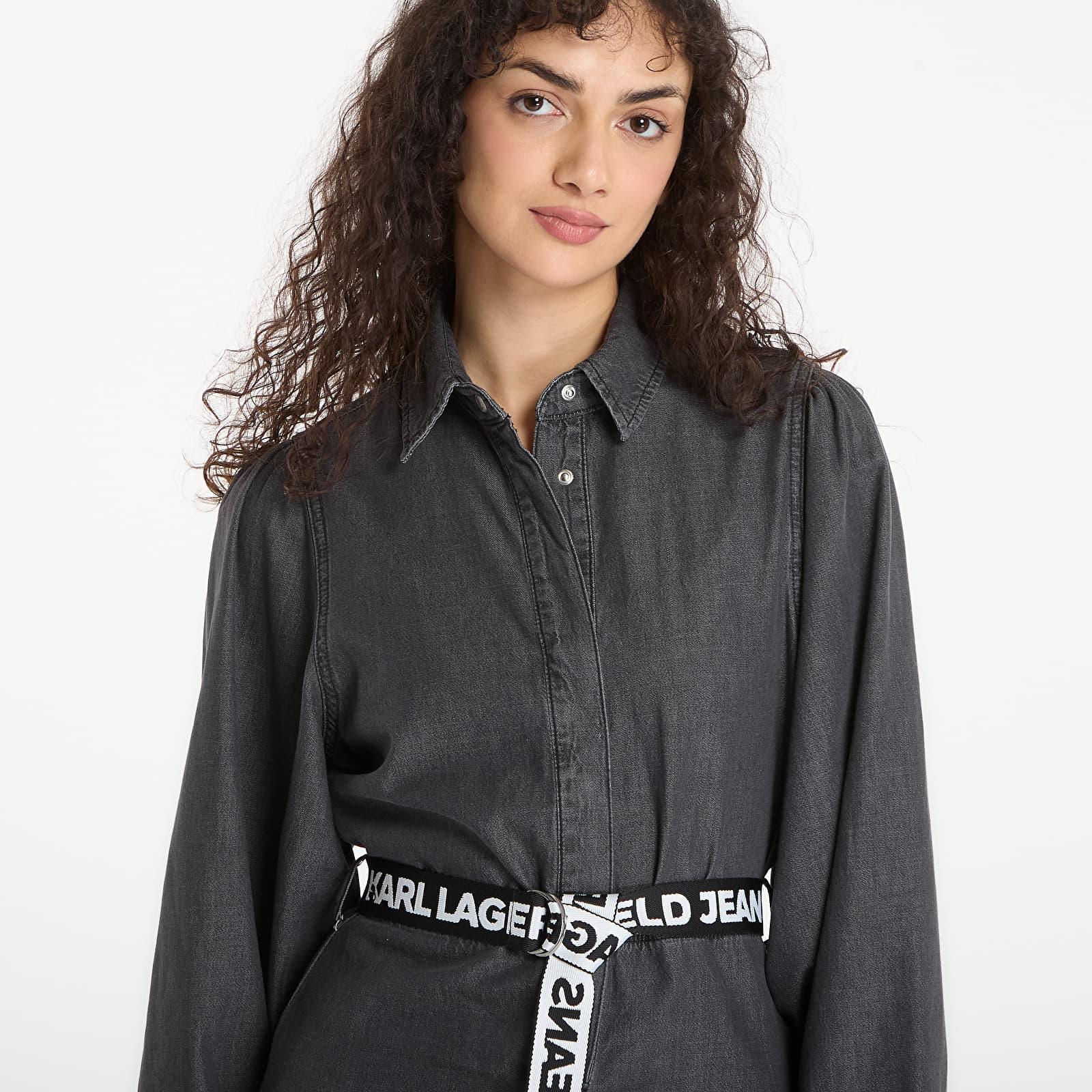 Klänningar Karl Lagerfeld Jeans Denim Fitted Dress Washed Black