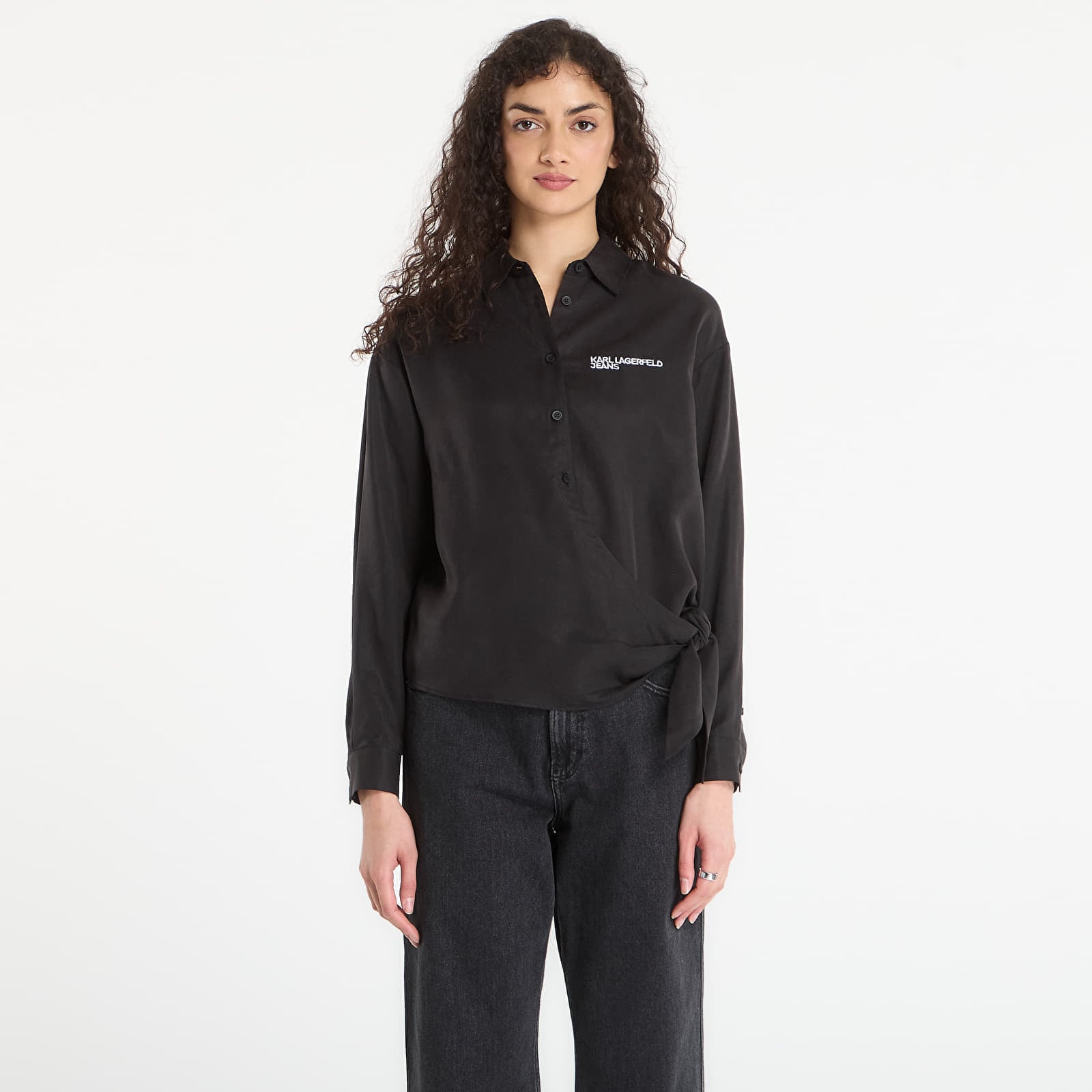 Camasa Karl Lagerfeld Jeans Tied Blouse Black L
