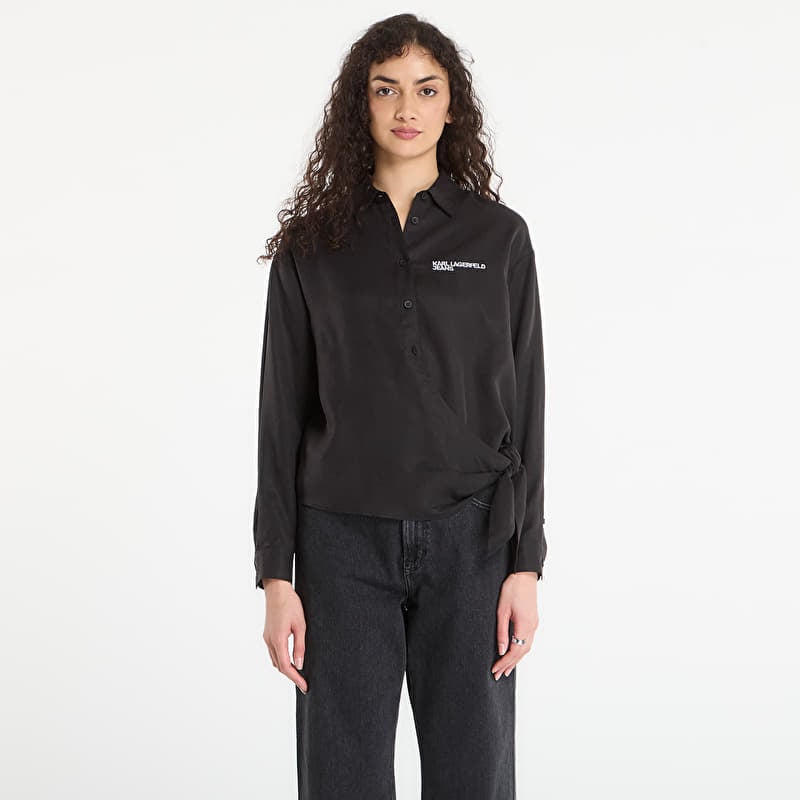 Top Karl Lagerfeld Jeans Tied Blouse Black