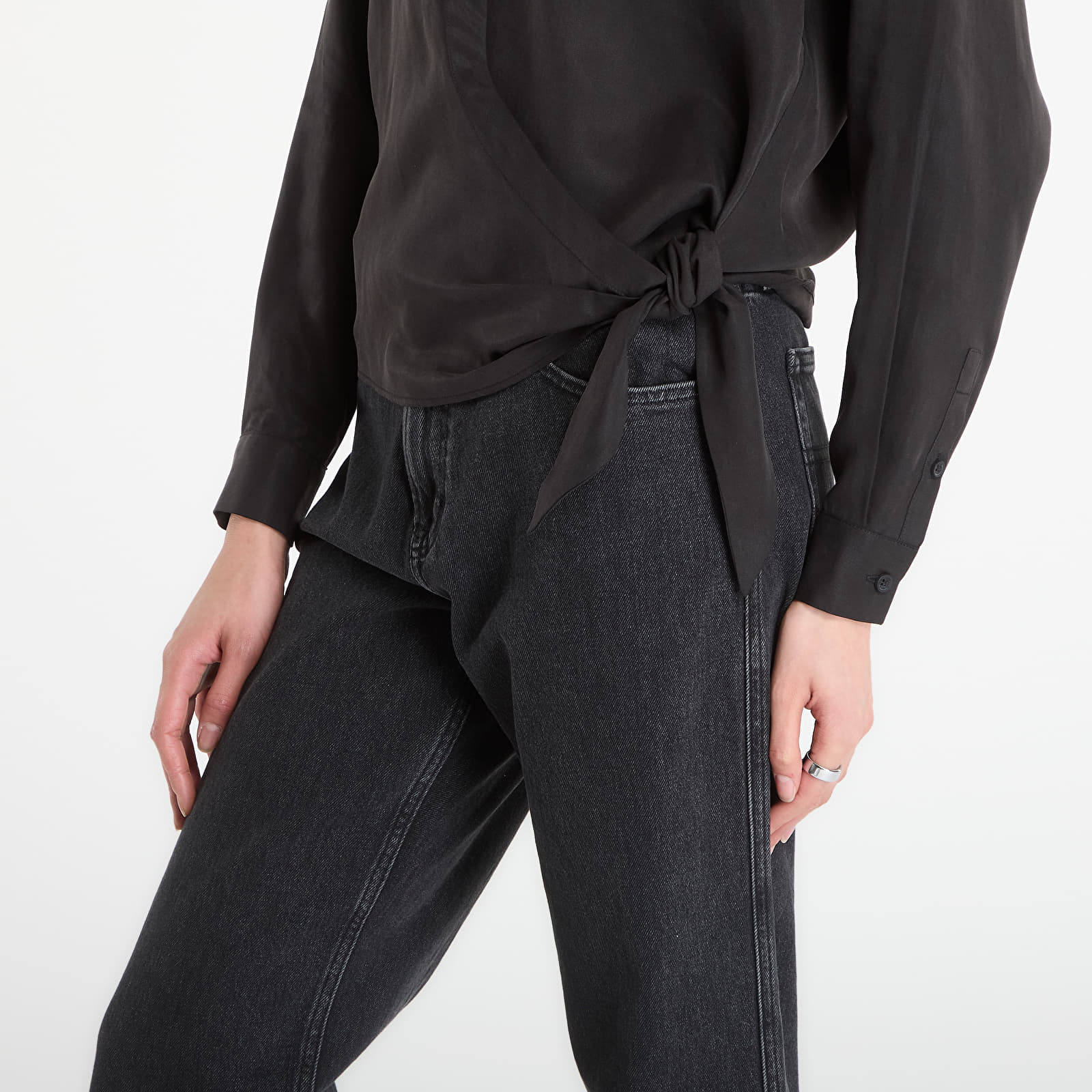 Viršutinė dalis Karl Lagerfeld Jeans Tied Blouse Black