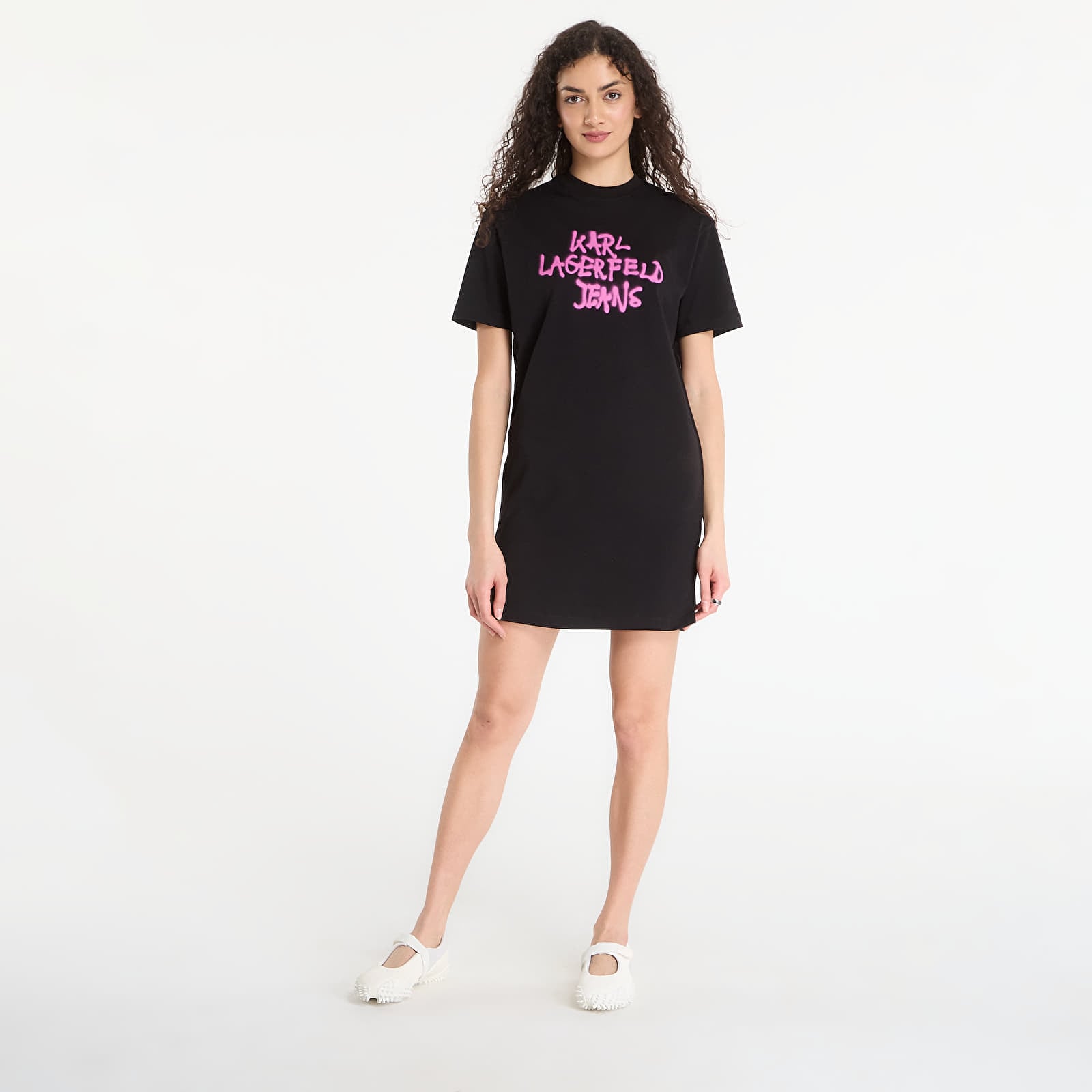 Suknelės Karl Lagerfeld Jeans Graffiti Tee Dress Black
