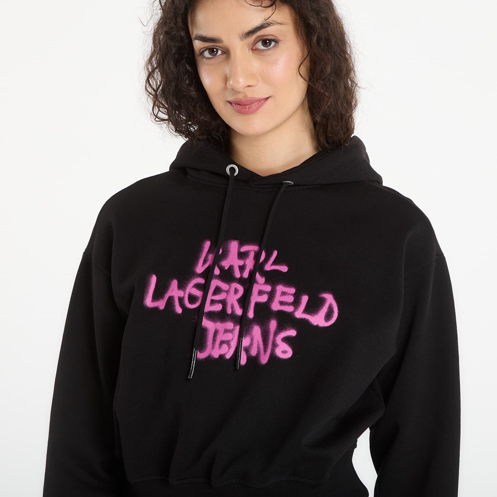 Φούτερ Karl Lagerfeld Jeans Reg Graffiti Hoodie Black