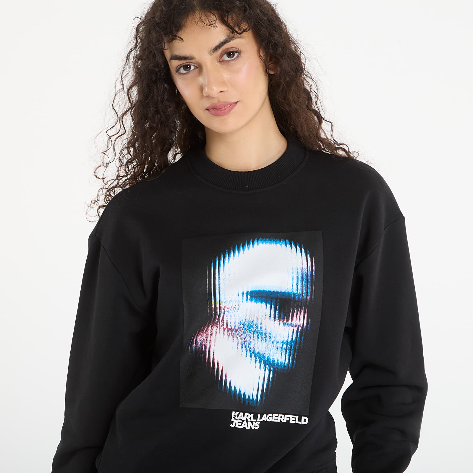 Mikiny Karl Lagerfeld Jeans Relaxed Karl Sweat Black