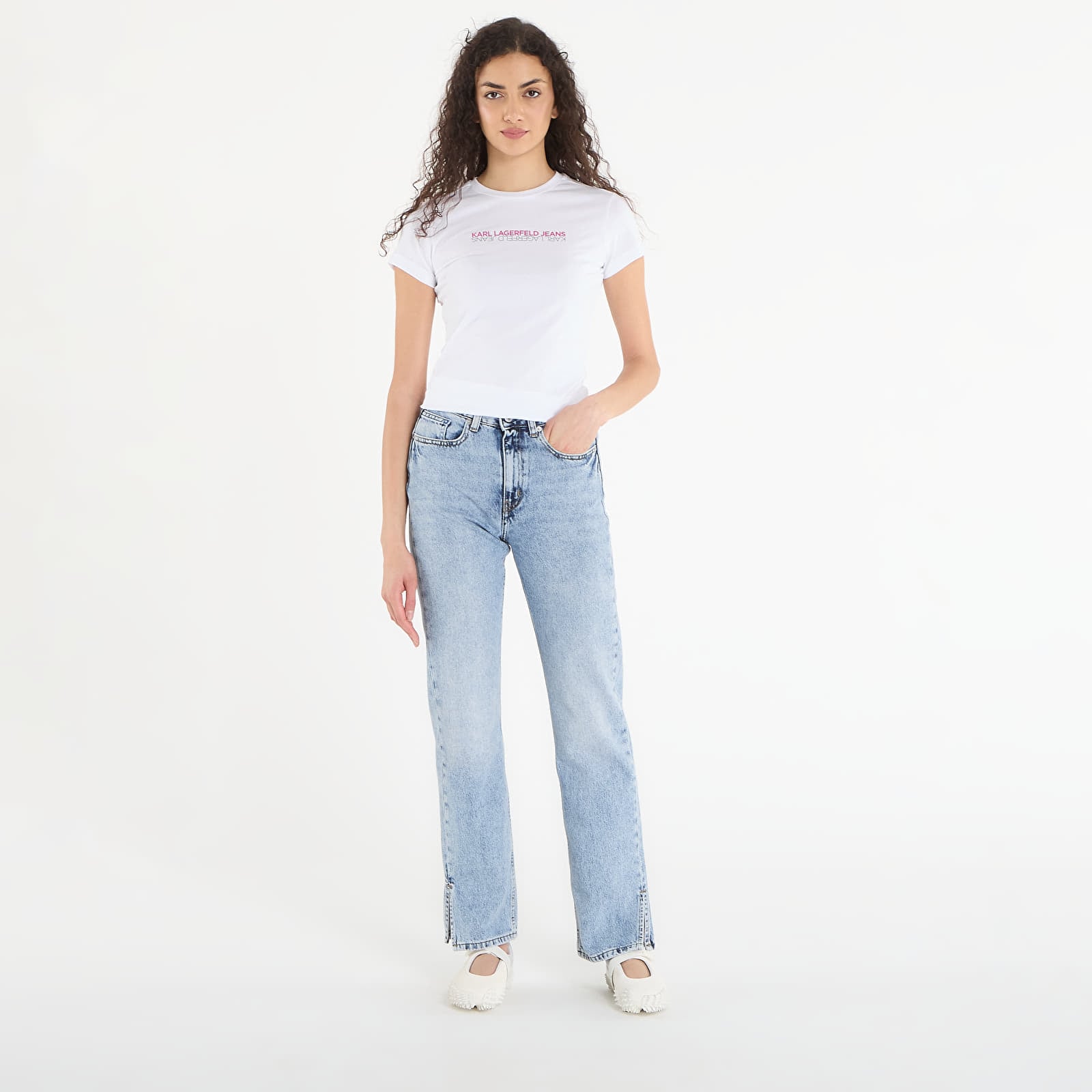 T-shirts Karl Lagerfeld Jeans Slim Ss Reflection Tee White