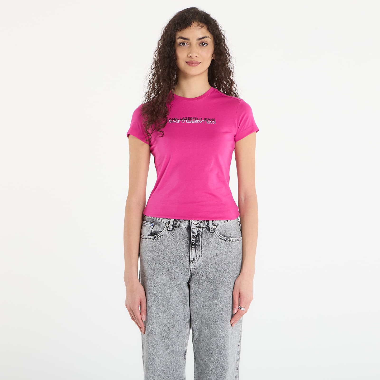 T-shirt Karl Lagerfeld Jeans Slim Ss Reflection Tee Very Berry XS