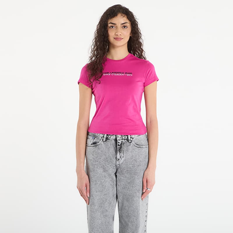 T-paita Karl Lagerfeld Jeans Slim Ss Reflection Tee Very Berry