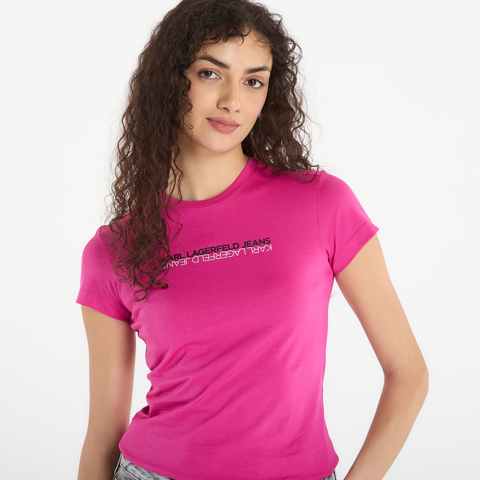 T-shirts Karl Lagerfeld Jeans Slim Ss Reflection Tee Very Berry