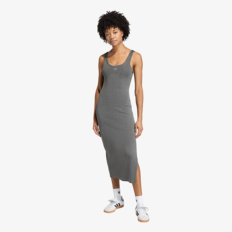 Kleid adidas Essentials Rib Tank Maxi Dress Washed Black