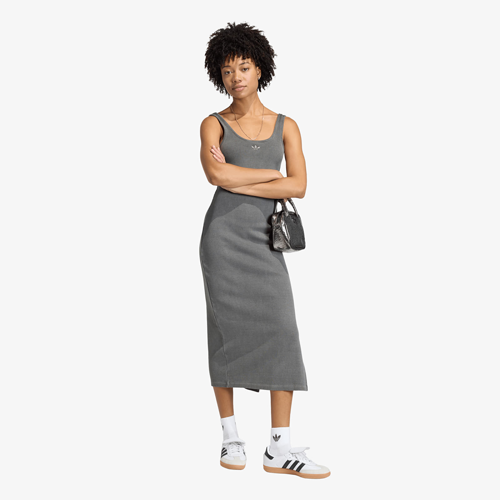 Rochii pentru femei adidas Ess Rib Dress Grey
