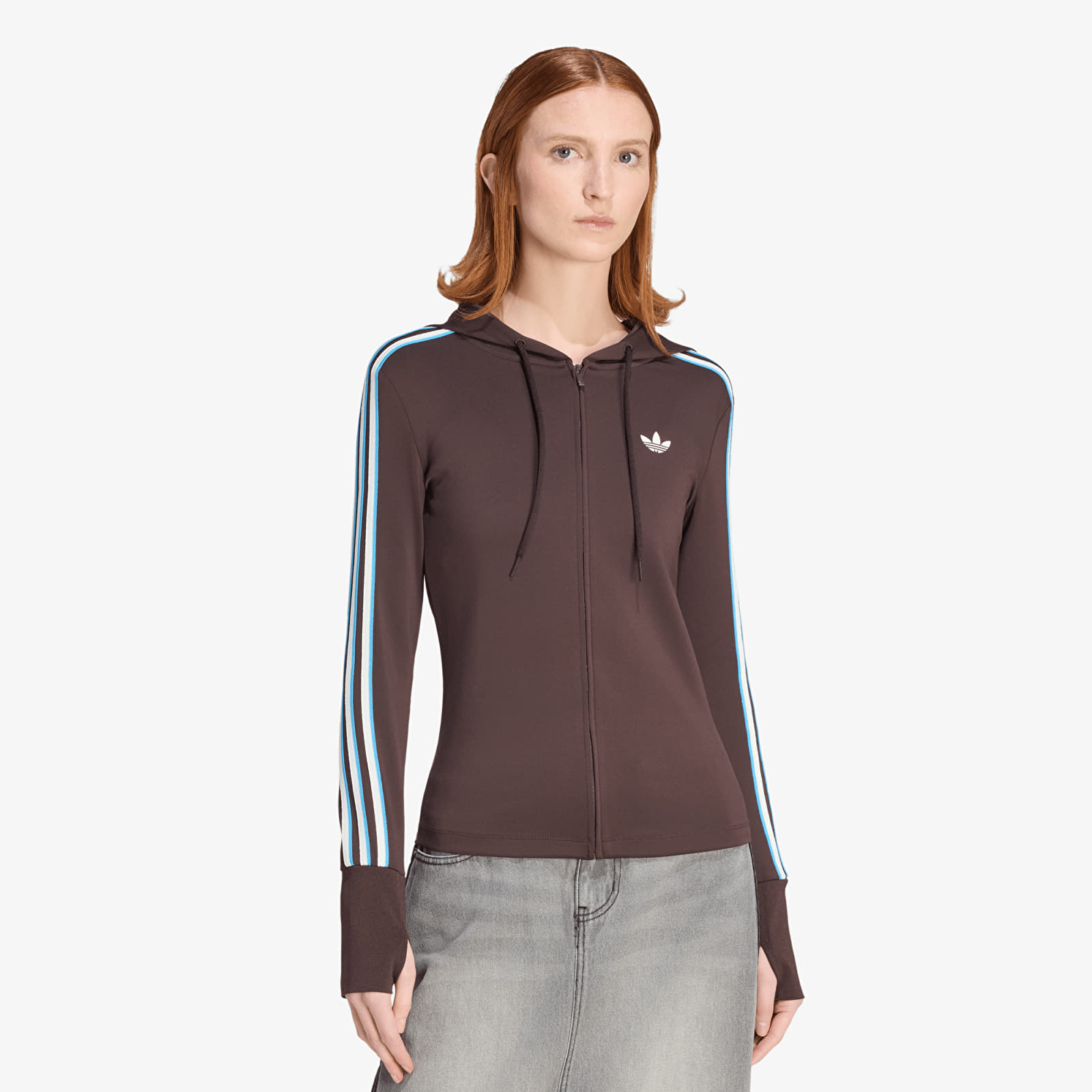Sweatshirts für Frauen adidas Hooded Zipper Aurora Cofee