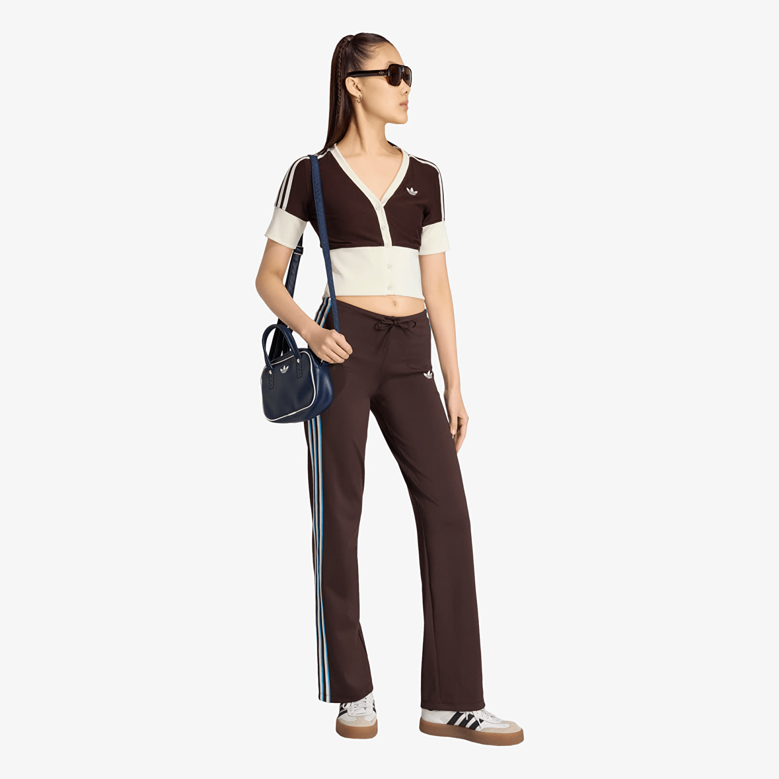 Dámské kalhoty adidas Straight Pants Aurora Cofee