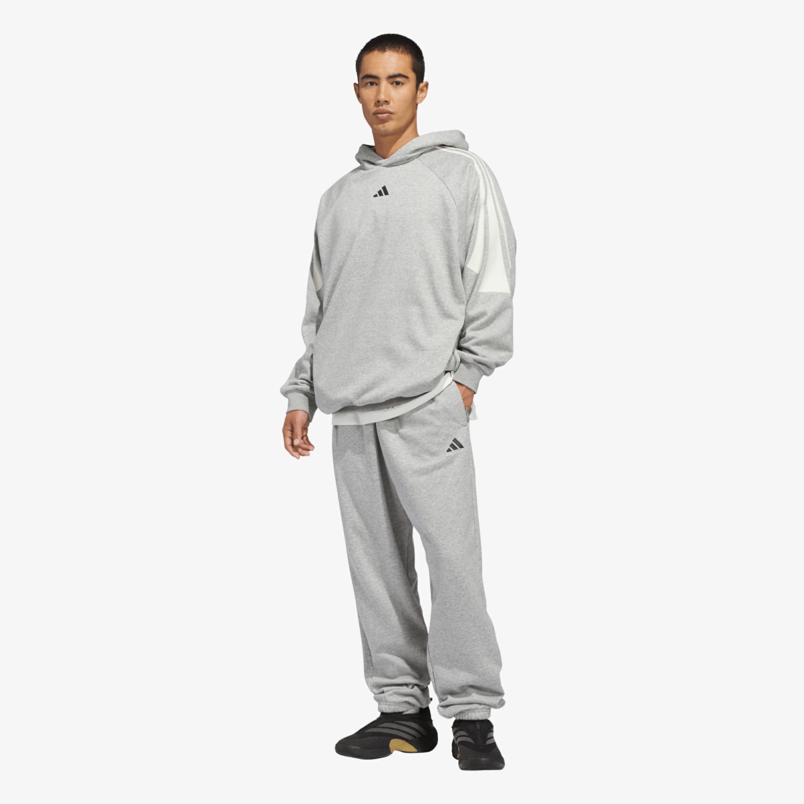Bukser til mænd adidas Fleece Pant UNISEX Medium Grey Heather